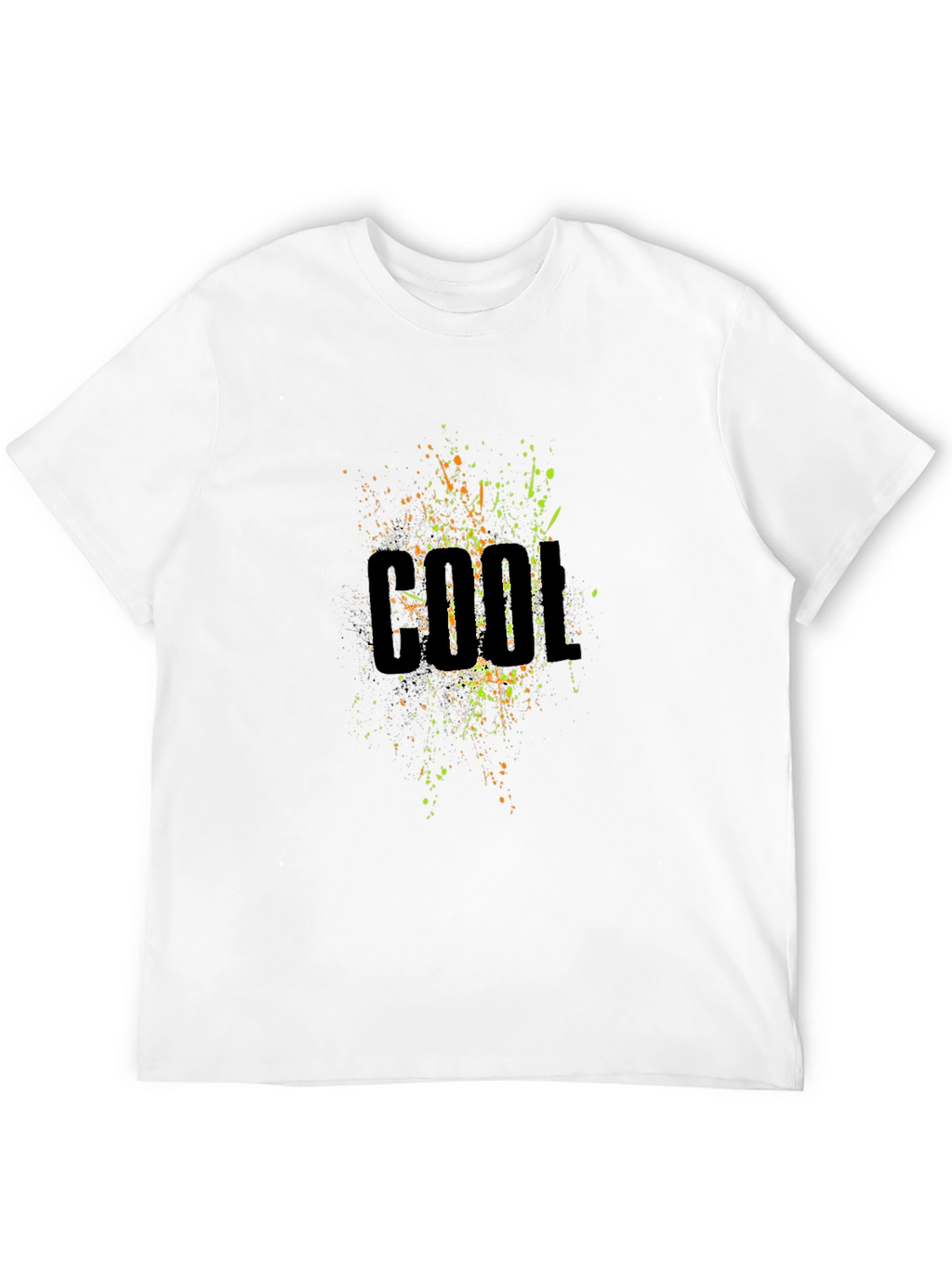 Cool Splatter Graphic Black T-Shirt