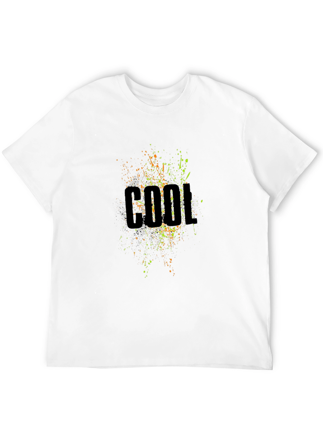 Cool Splatter Graphic Black T-Shirt