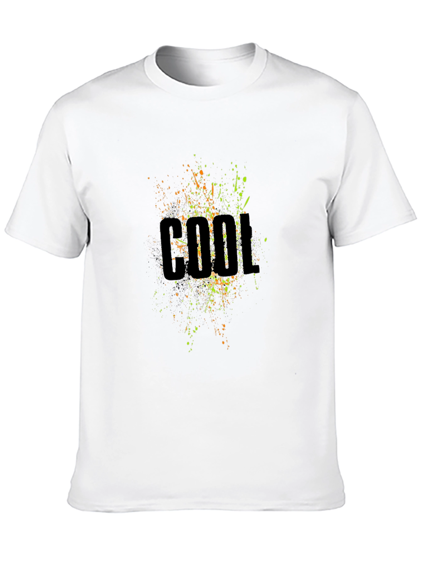 Cool Splatter Graphic Black T-Shirt