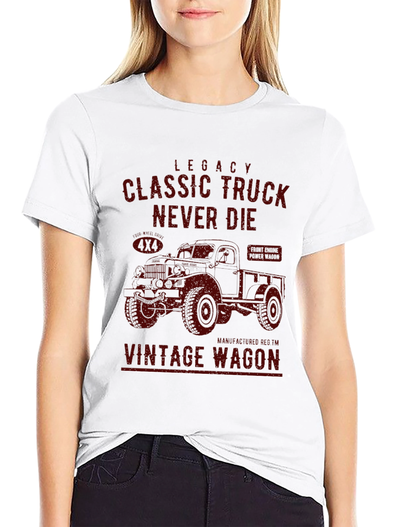 Classic Truck Vintage Wagon Black T-Shirt