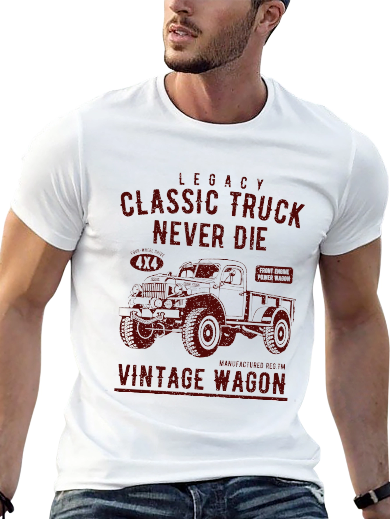 Classic Truck Vintage Wagon Black T-Shirt