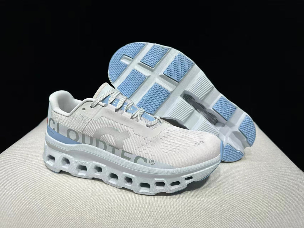 On Running Cloudmonster Sneakers White | Light blue