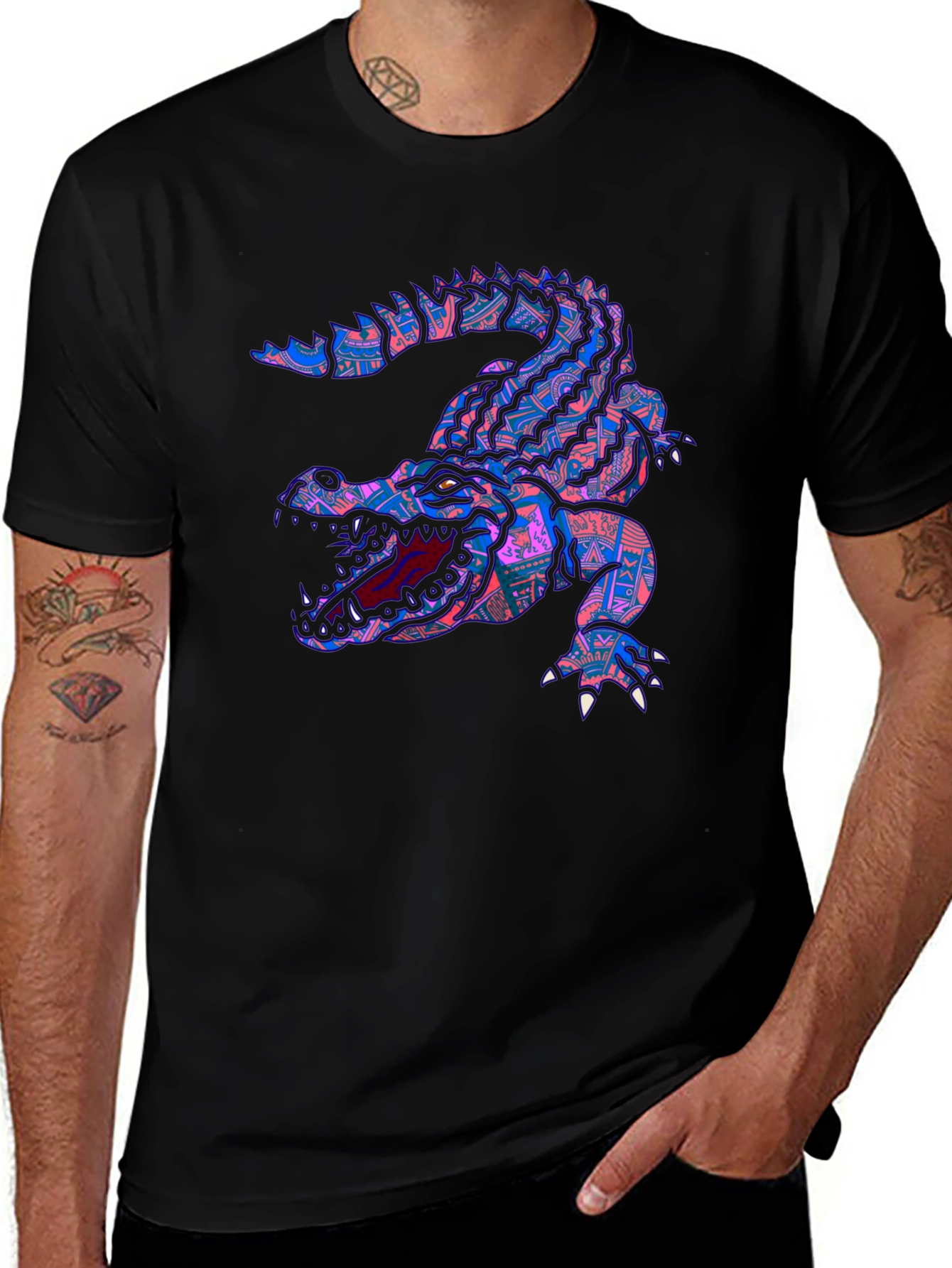 Crocodile Graphic Tee - Unique Design