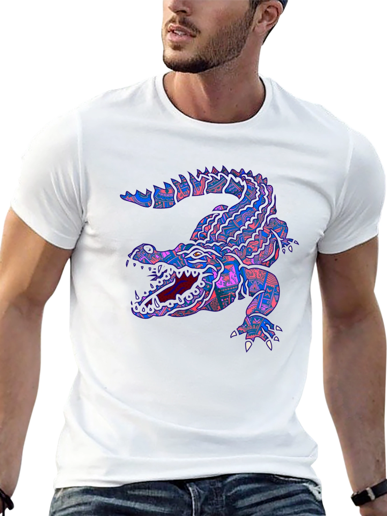 Crocodile Graphic Tee - Unique Design