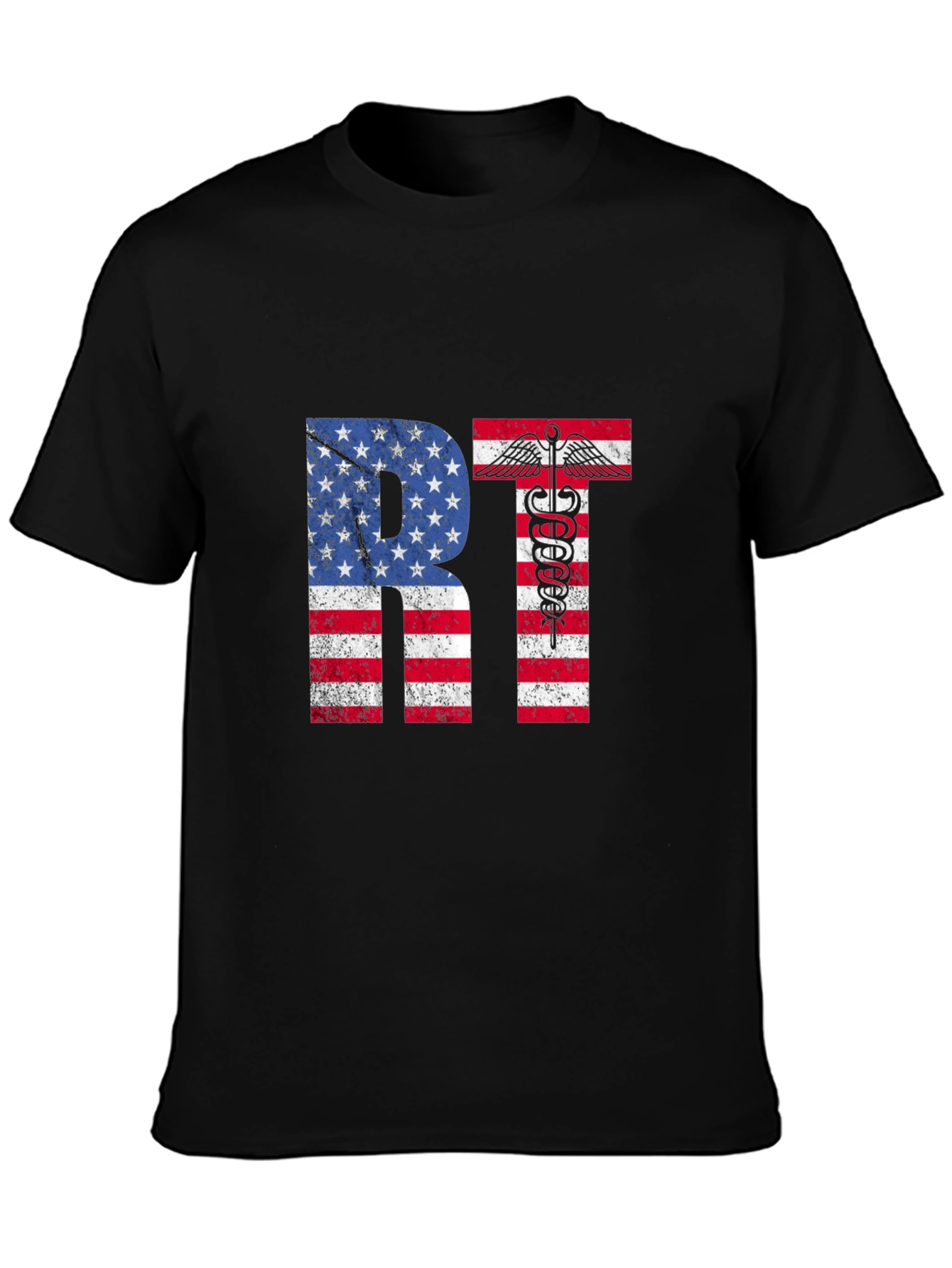 American RT T-Shirt Respiratory Therapist USA Flag Tee