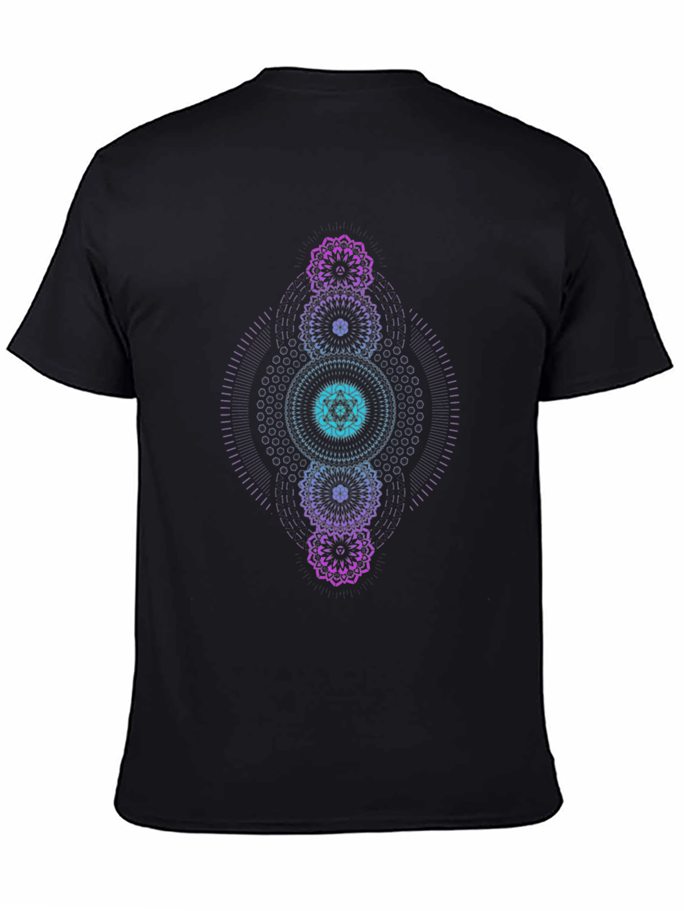 Mystic Mandala Graphic Tee - Black