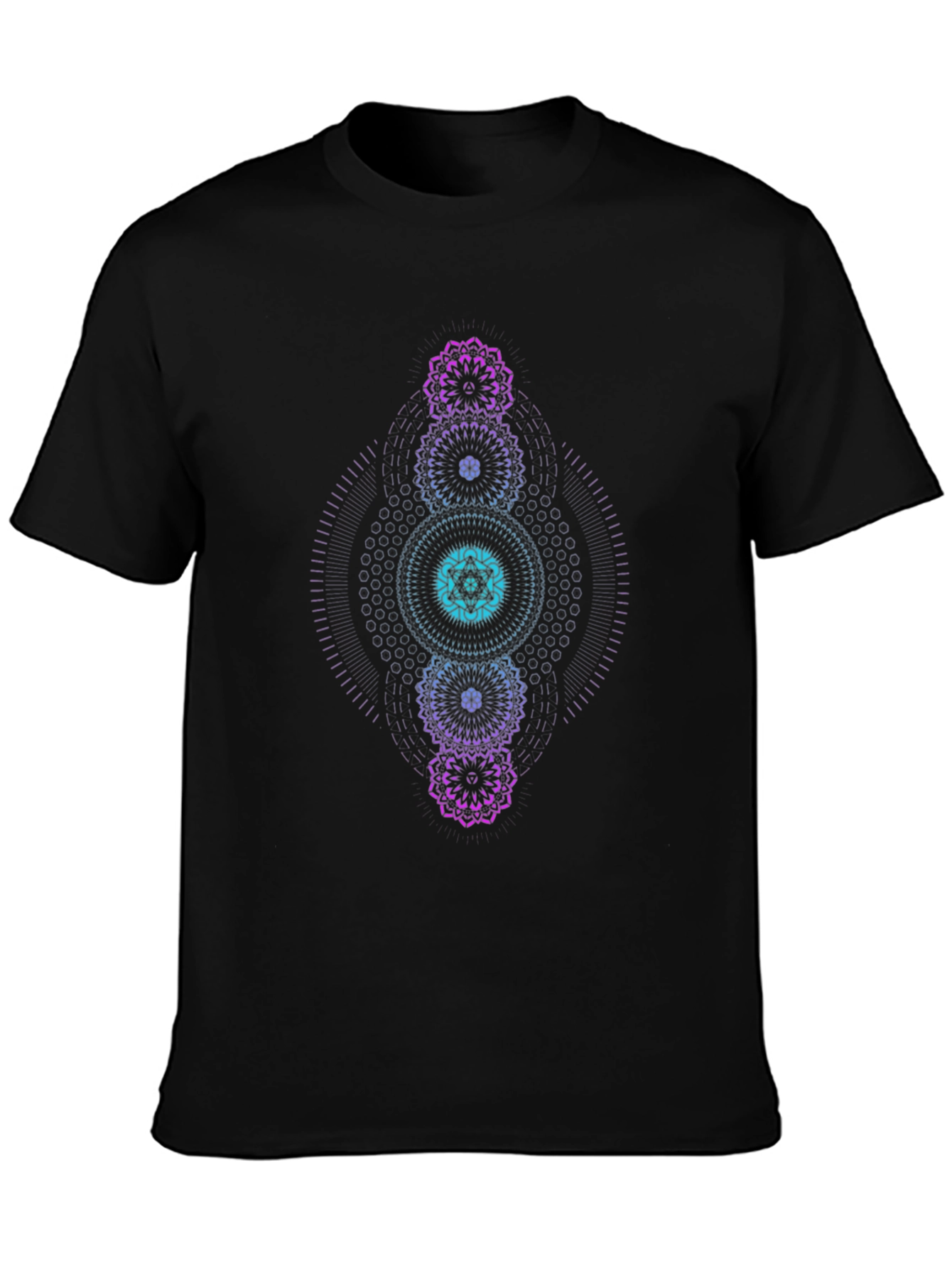 Mystic Mandala Graphic Tee - Black