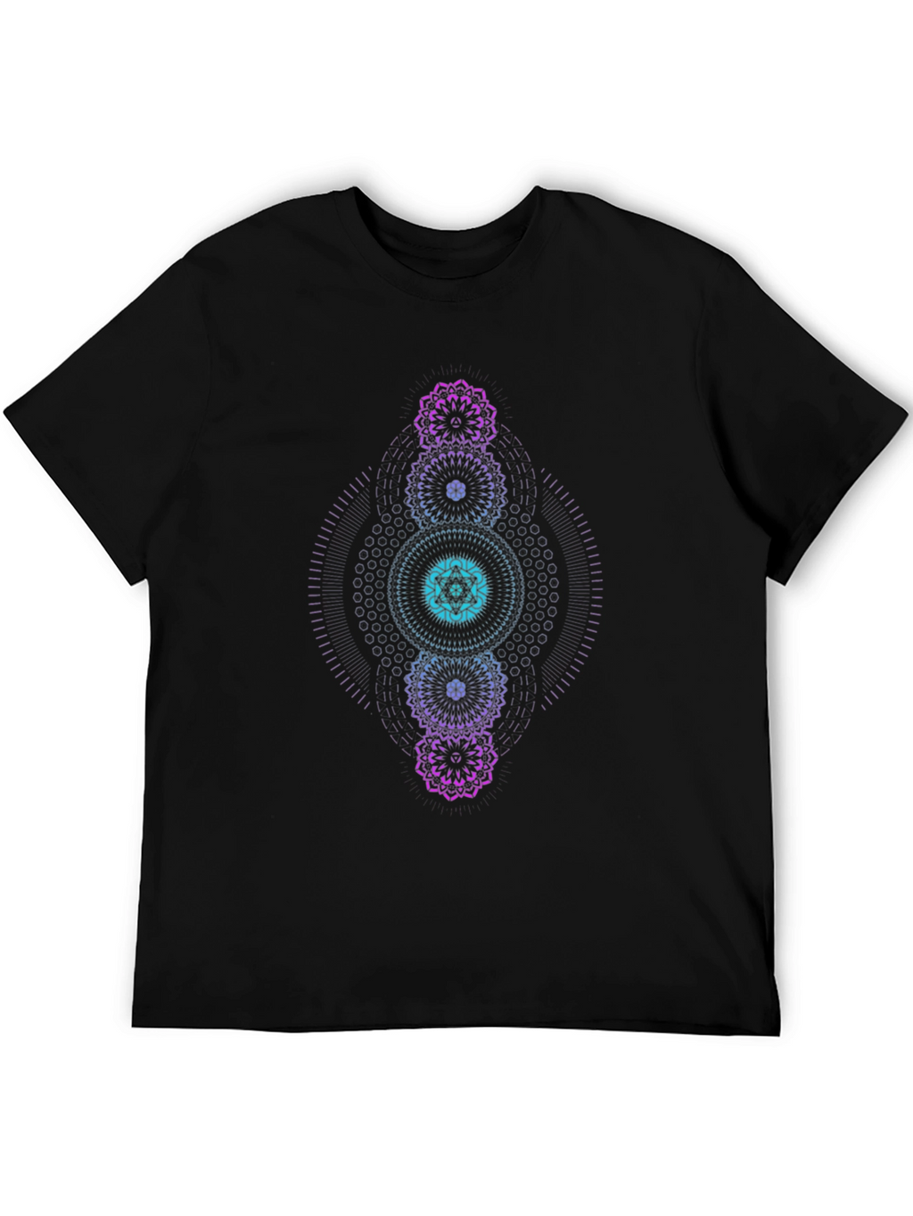Mystic Mandala Graphic Tee - Black