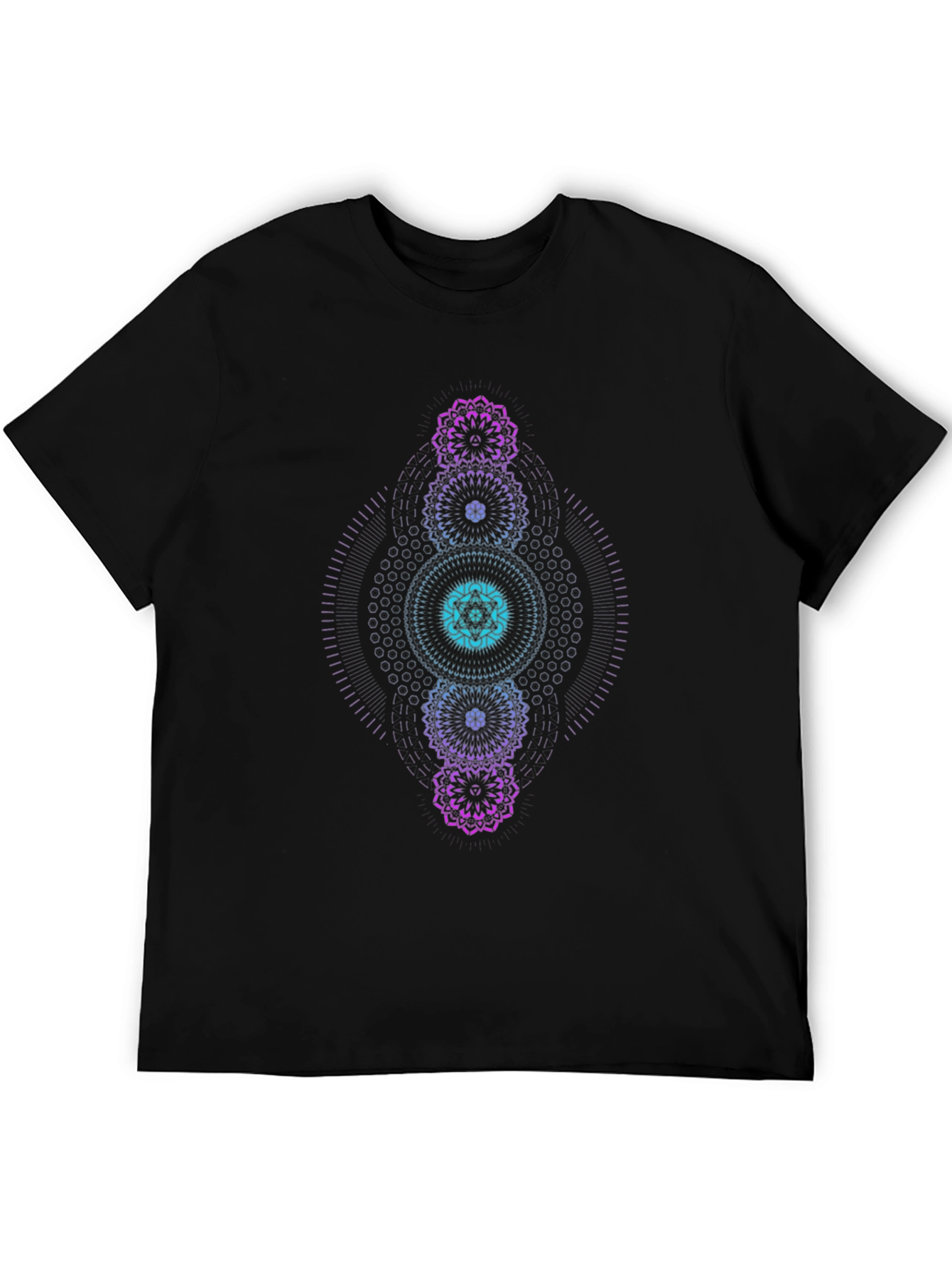 Mystic Mandala Graphic Tee - Black