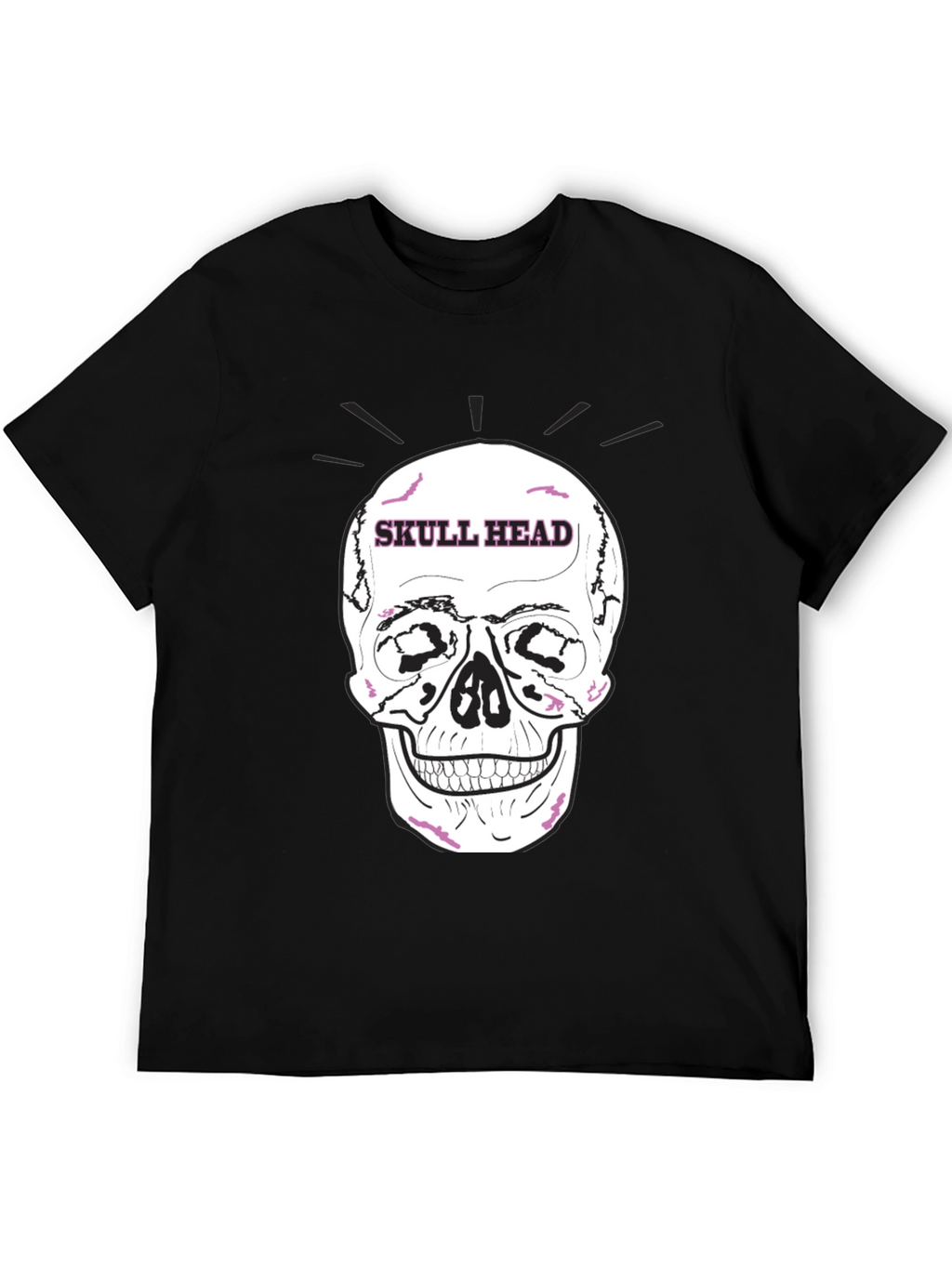 Skull Head Graphic Black T-Shirt