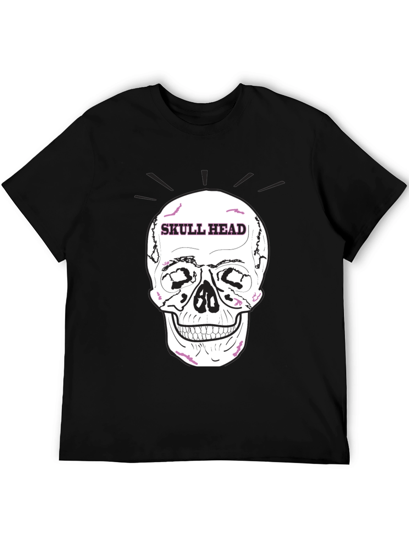 Skull Head Graphic Black T-Shirt