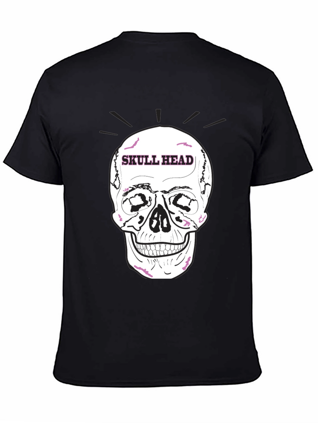 Skull Head Graphic Black T-Shirt