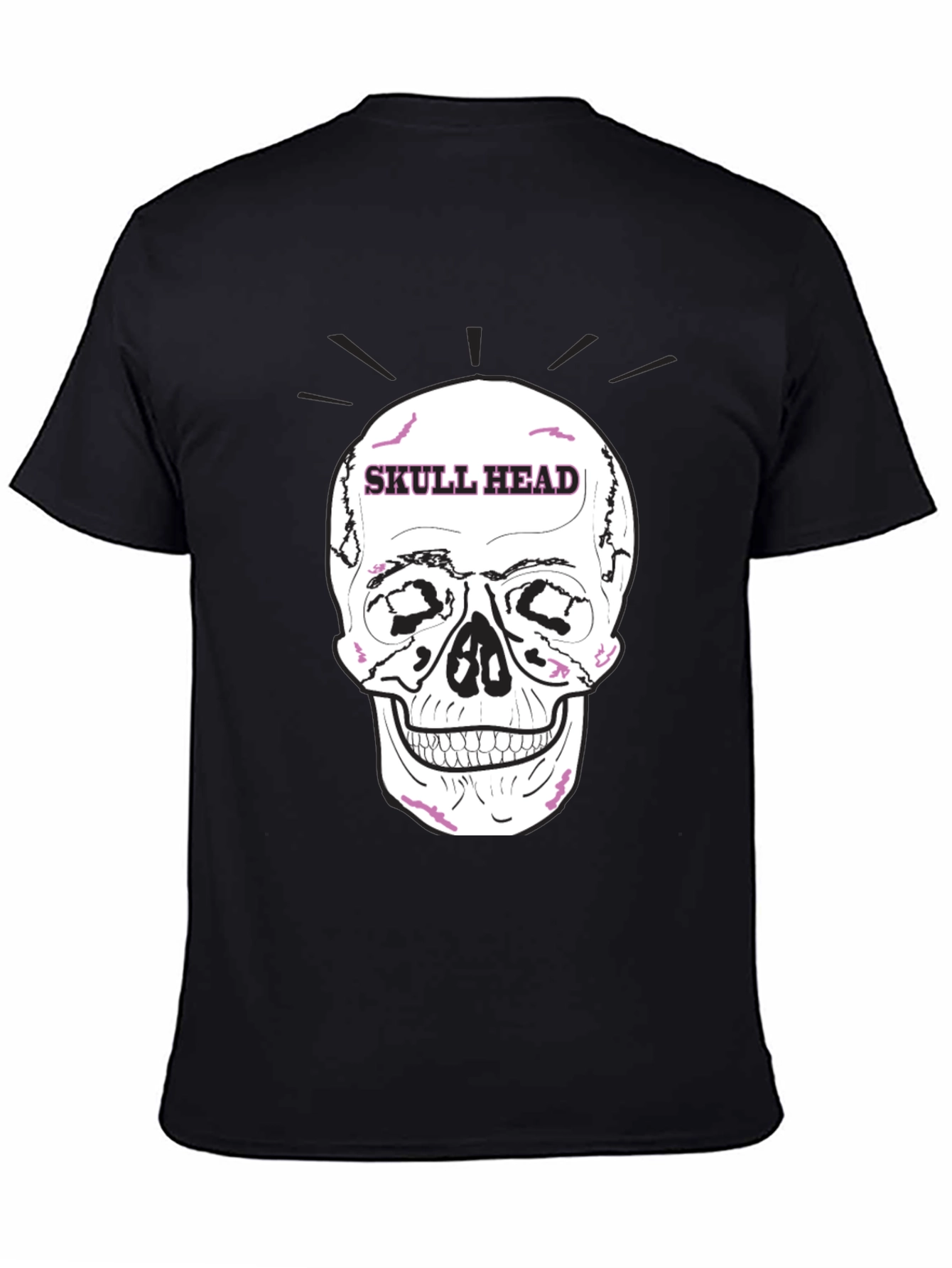 Skull Head Graphic Black T-Shirt