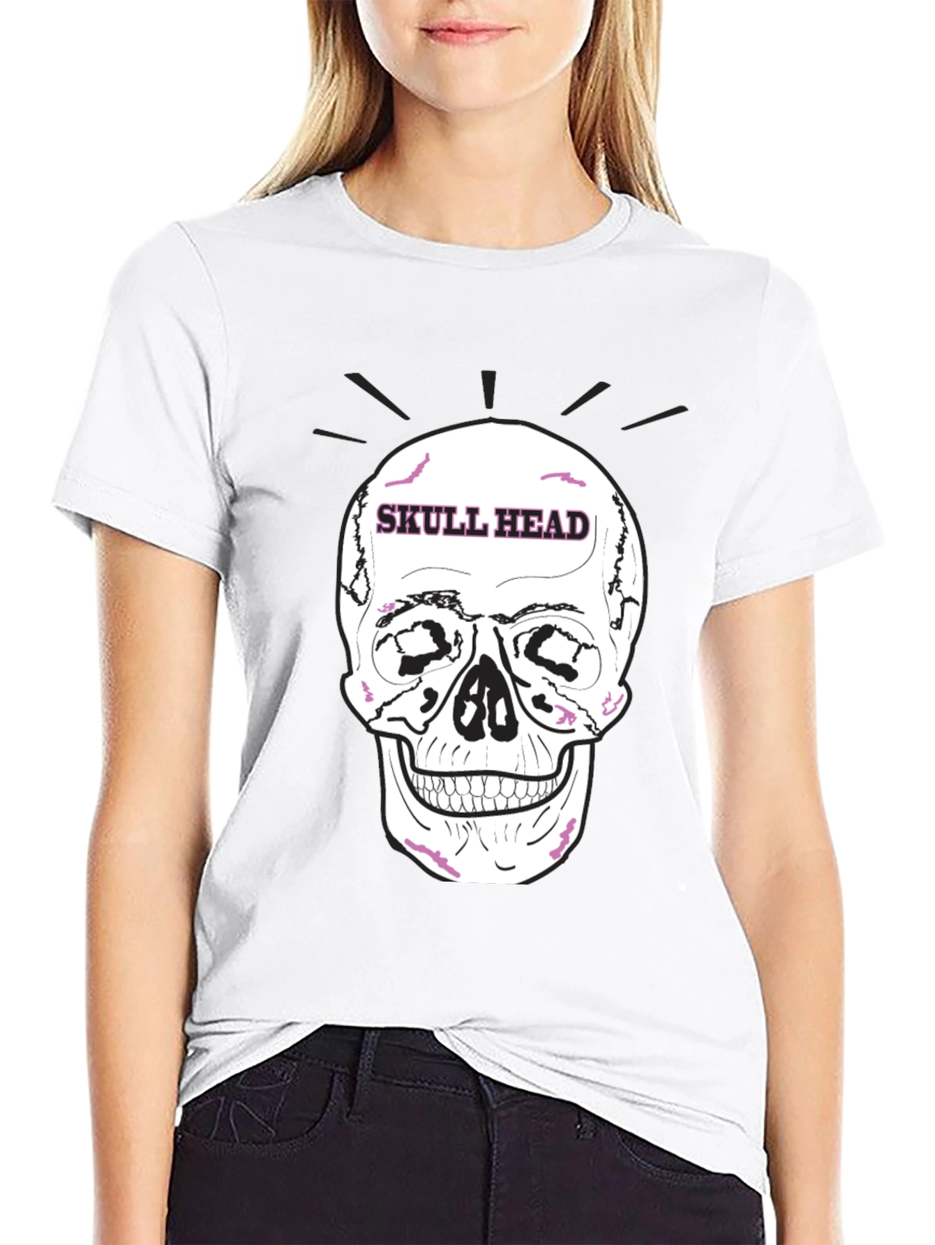 Skull Head Graphic Black T-Shirt