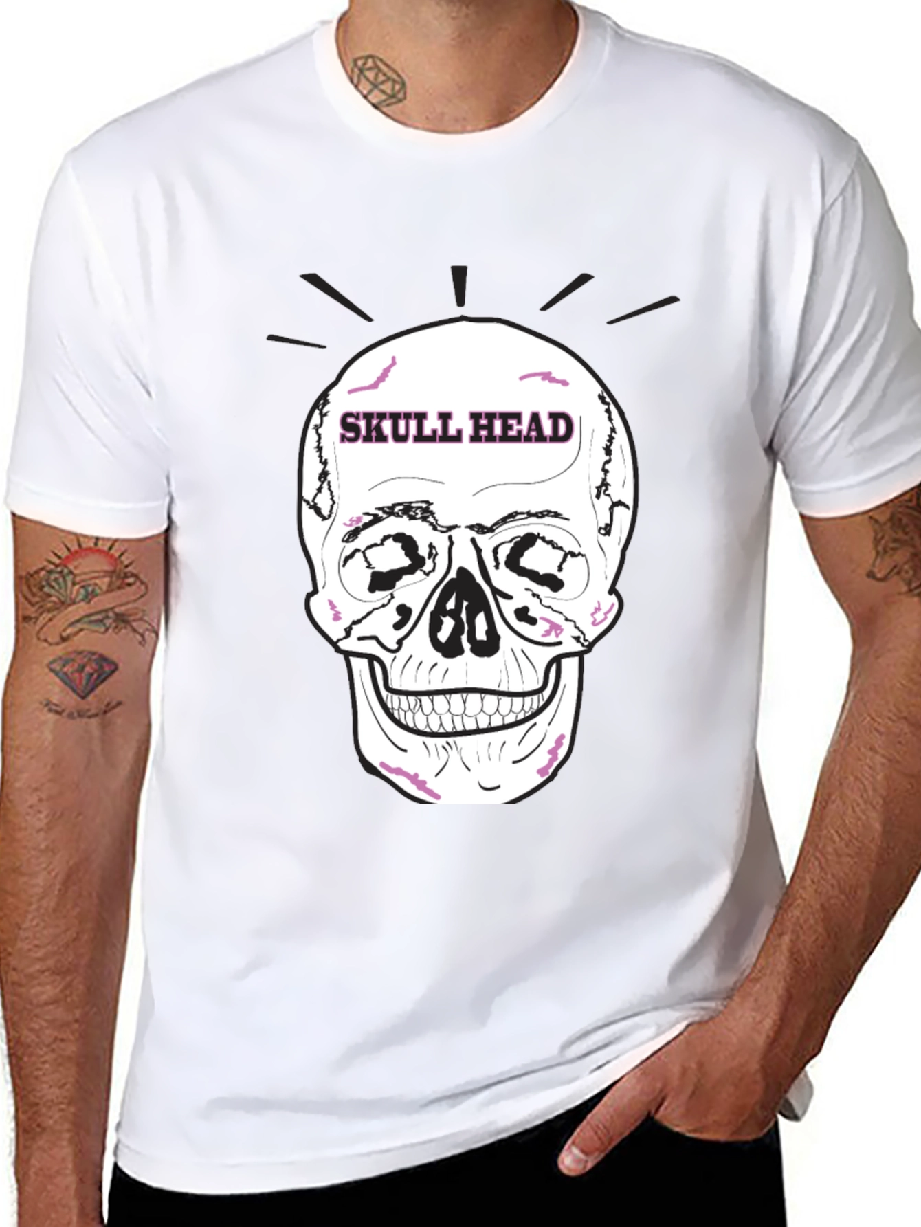 Skull Head Graphic Black T-Shirt