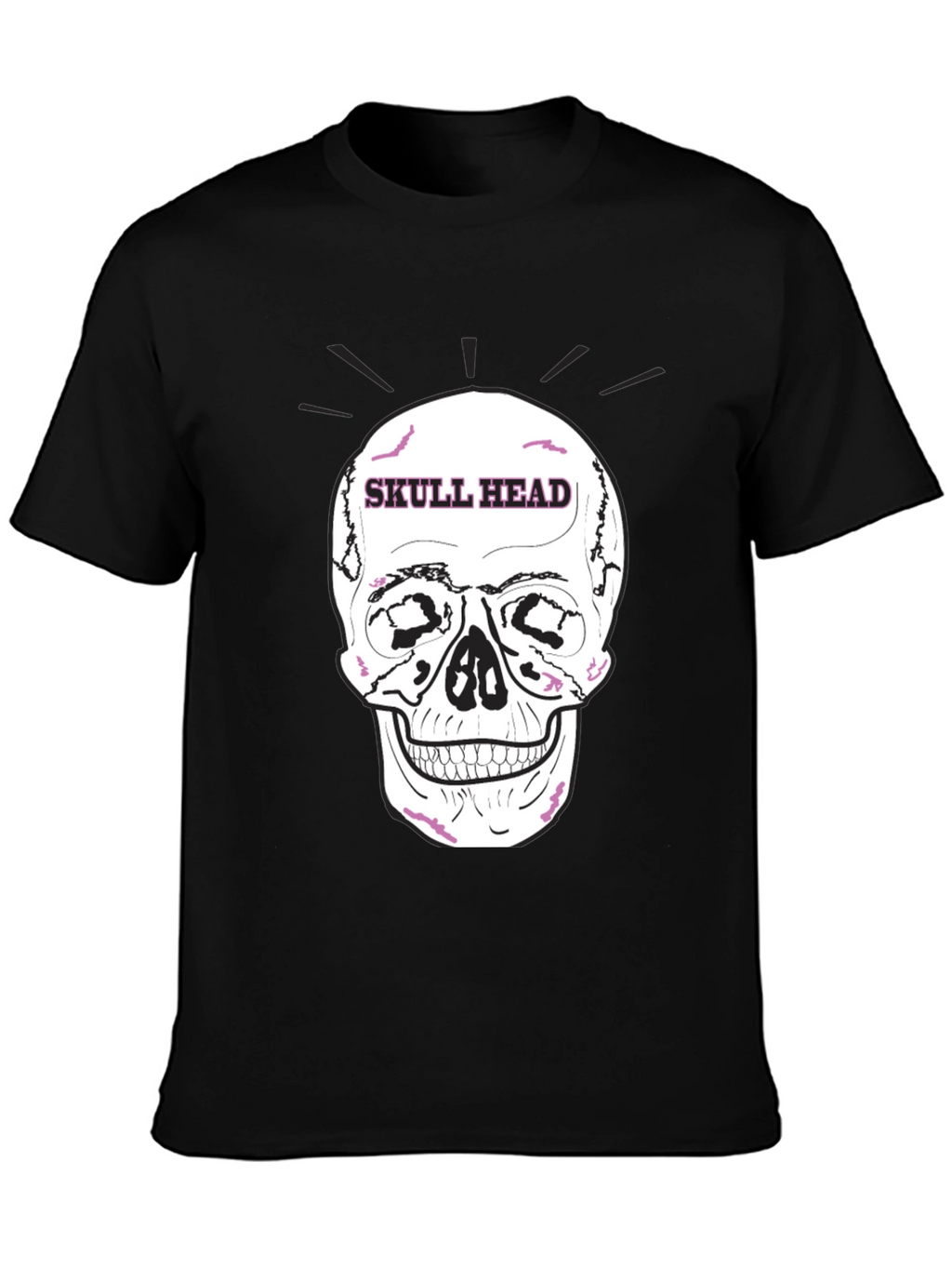 Skull Head Graphic Black T-Shirt