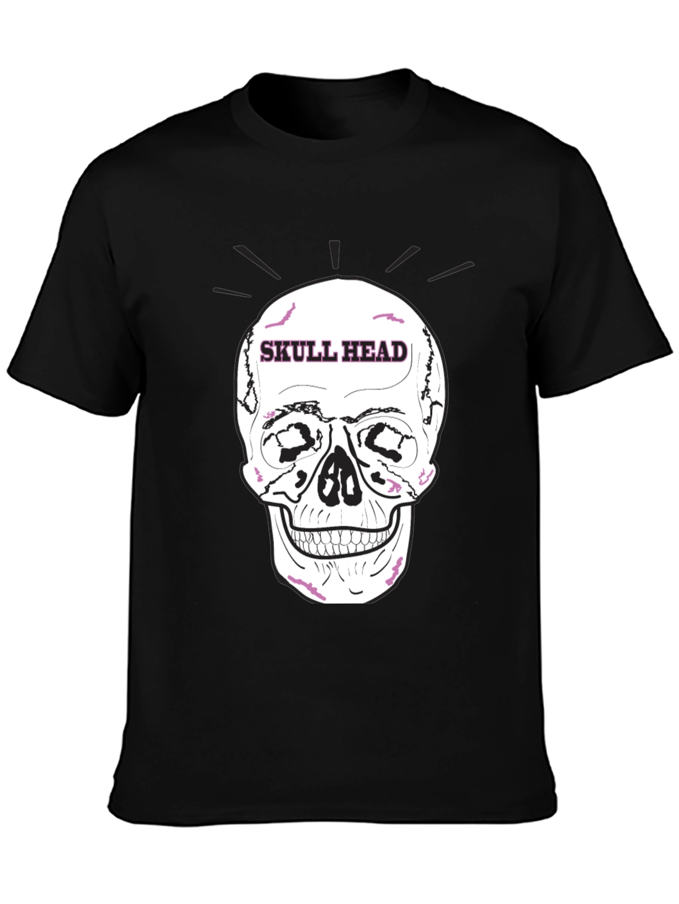 Skull Head Graphic Black T-Shirt