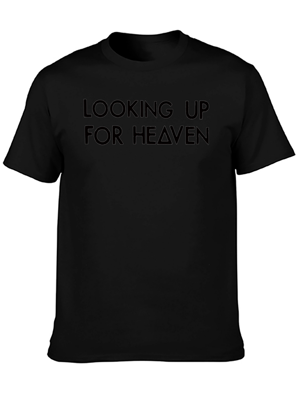 Looking Up For Heaven Black T-Shirt