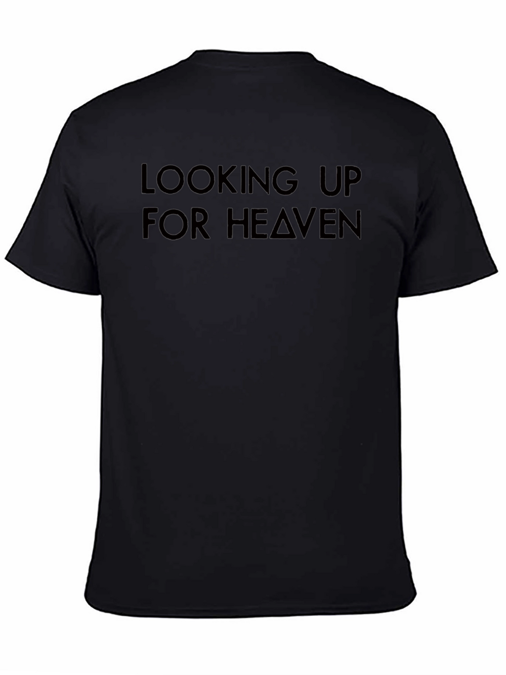 Looking Up For Heaven Black T-Shirt