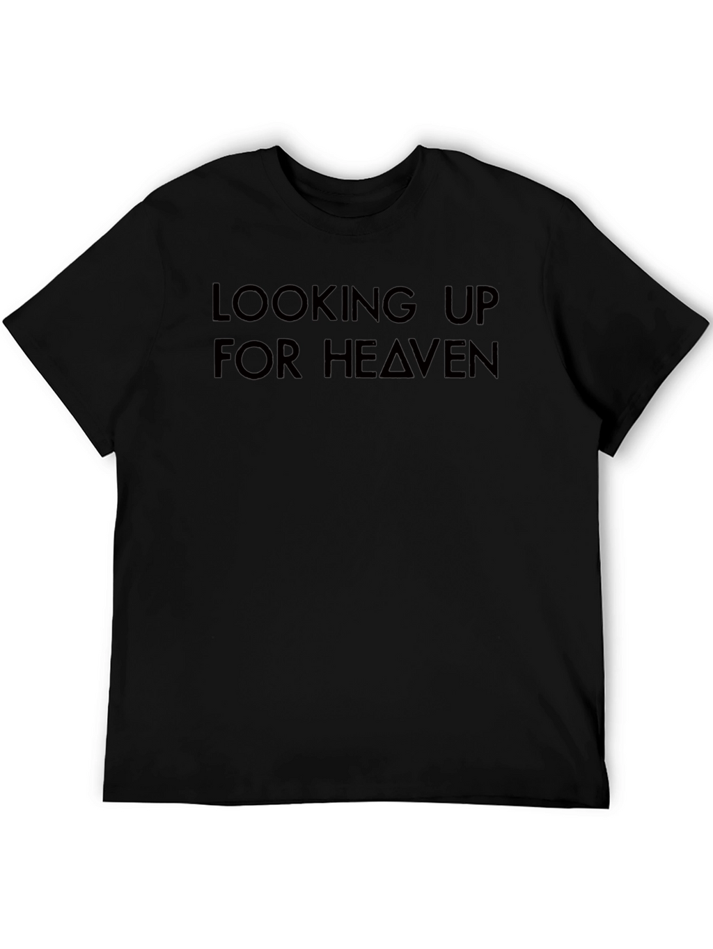 Looking Up For Heaven Black T-Shirt