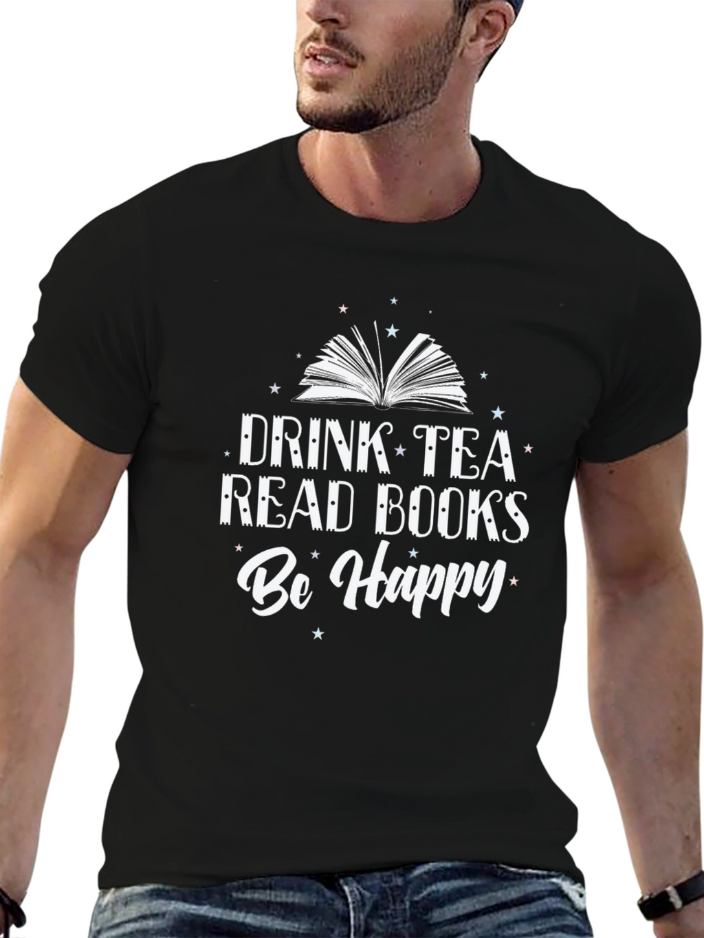 Drink Tea Read Books Be Happy T-Shirt