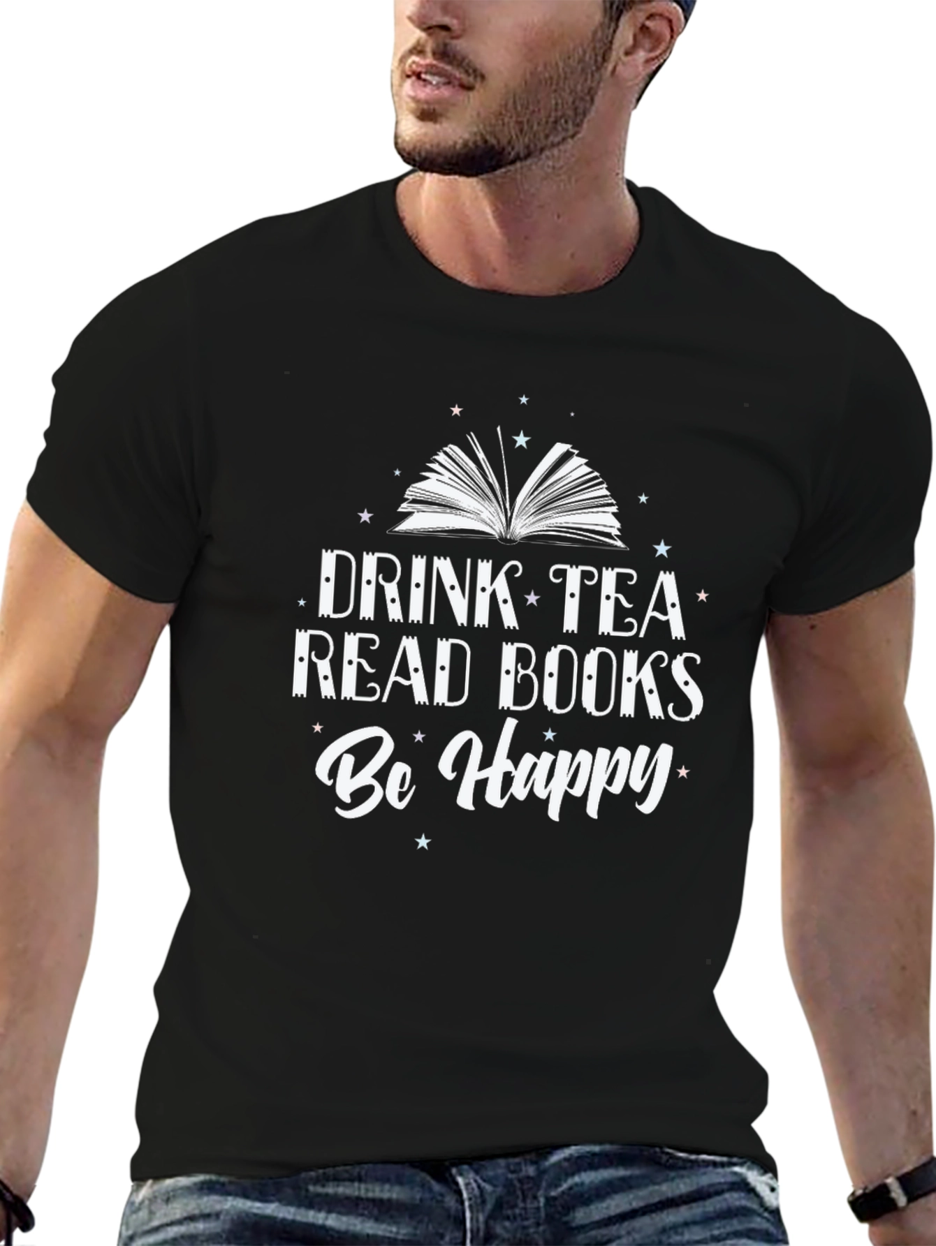 Drink Tea Read Books Be Happy T-Shirt