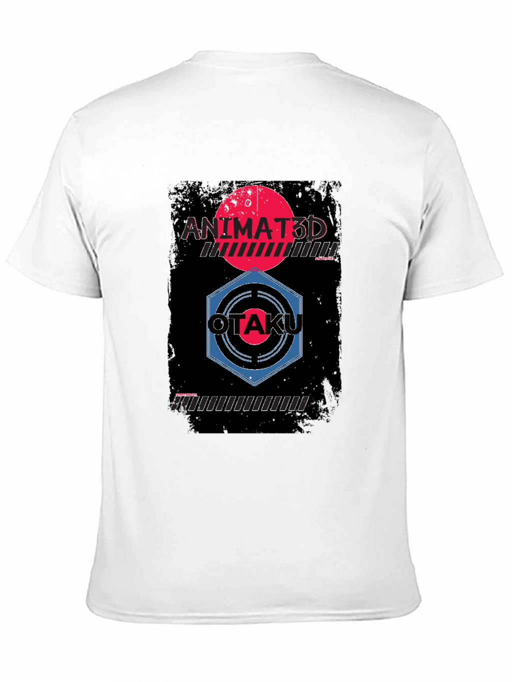 Animated Otaku Graphic Tee - Black