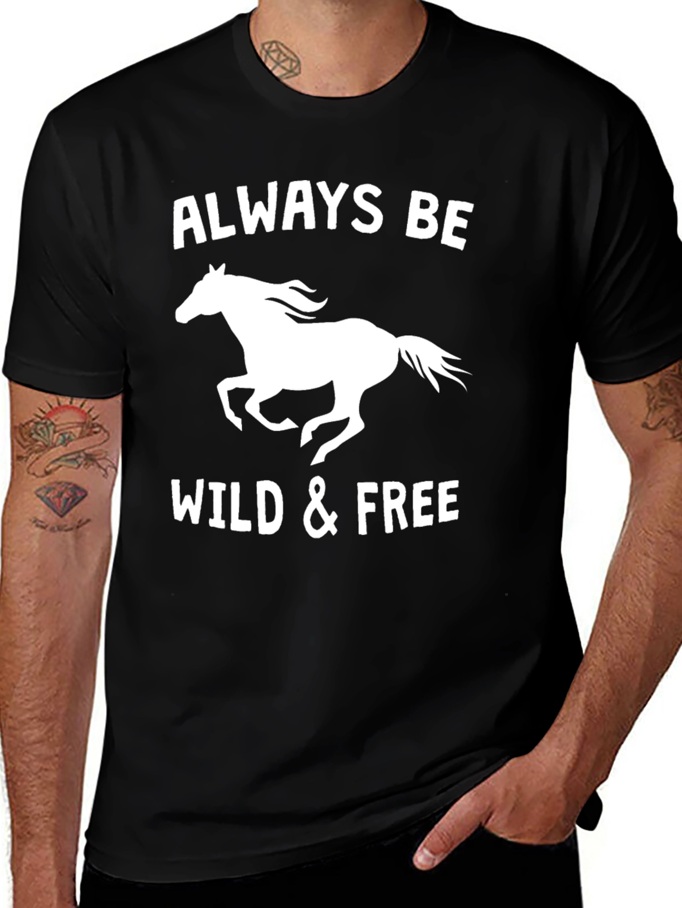 Always Be Wild & Free Horse Graphic Tee