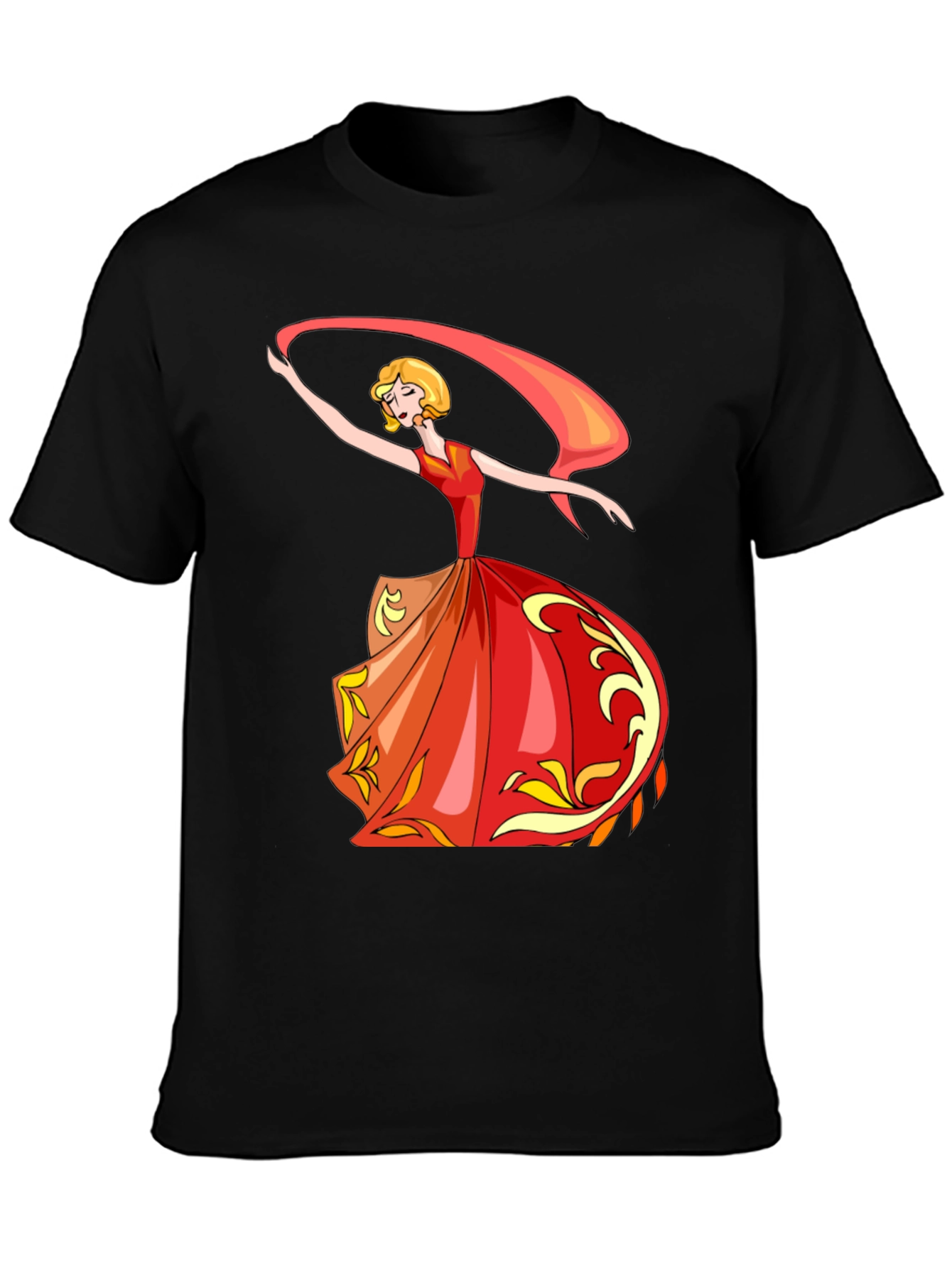 Dancing Woman Graphic Print T-Shirt