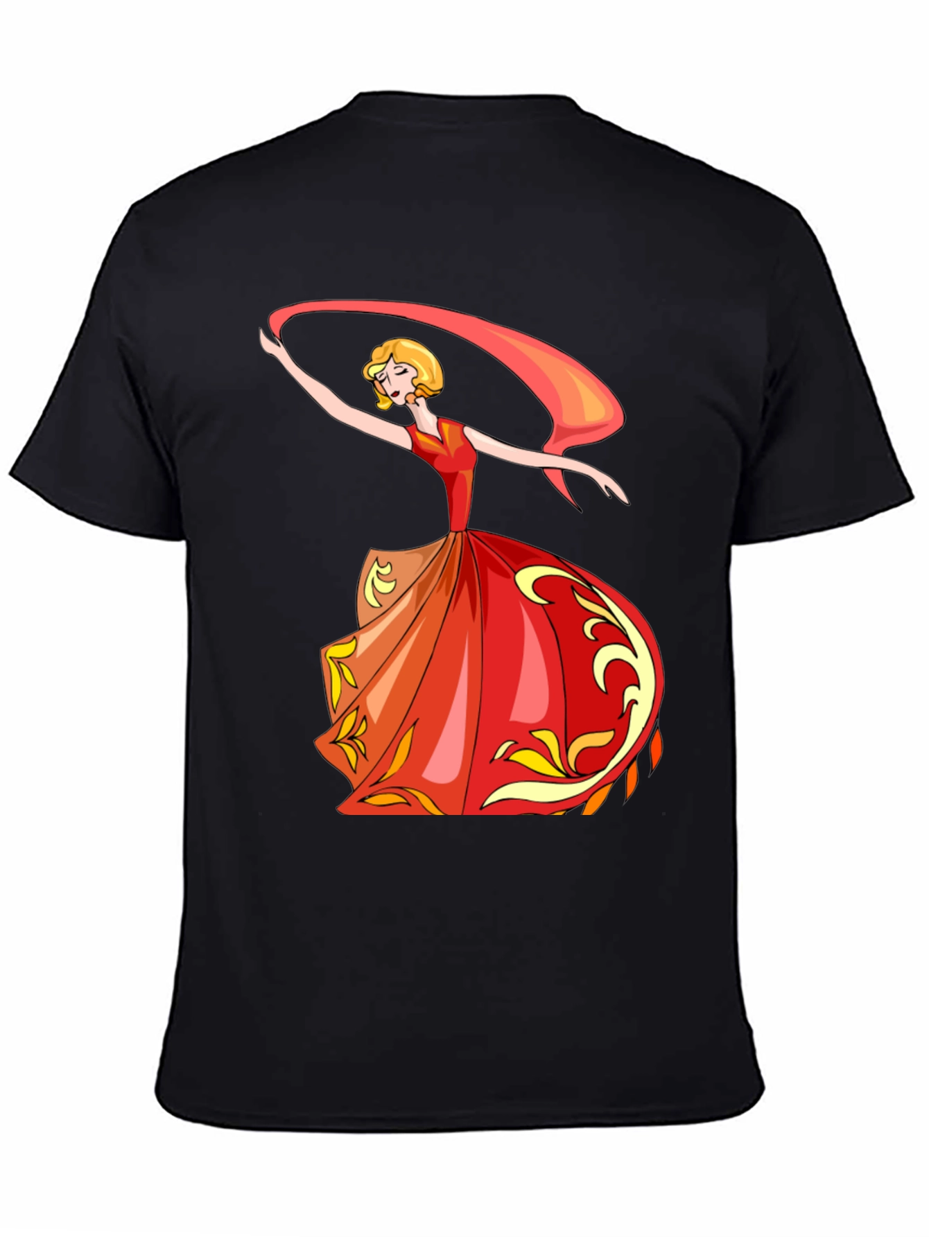 Dancing Woman Graphic Print T-Shirt