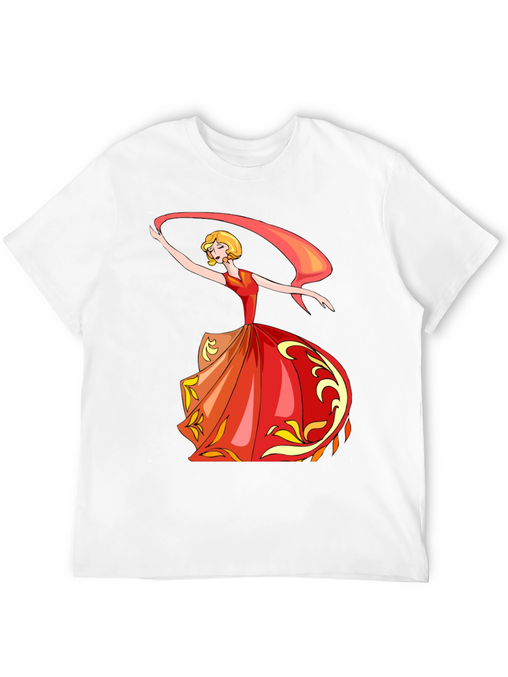 Dancing Woman Graphic Print T-Shirt