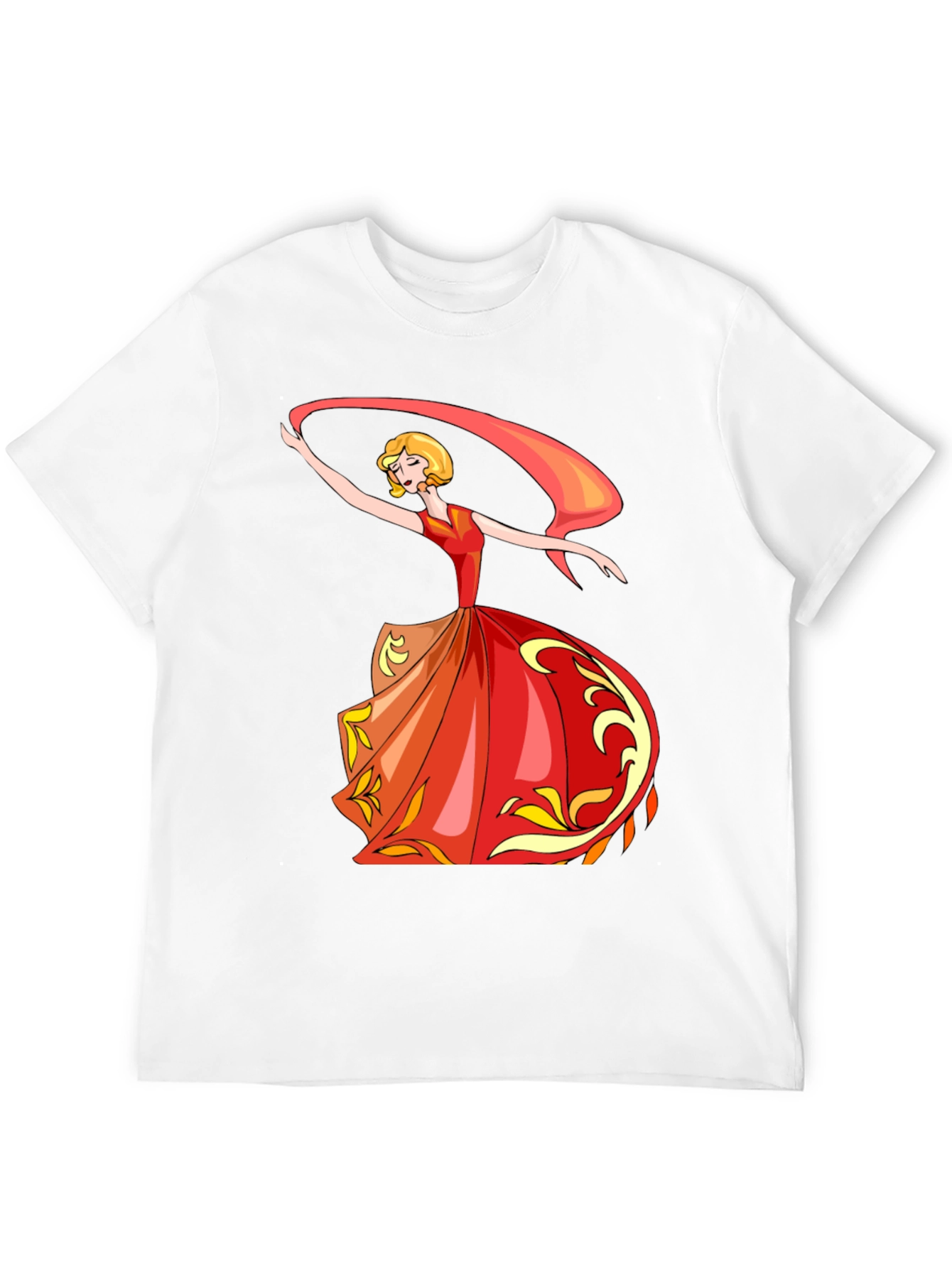 Dancing Woman Graphic Print T-Shirt