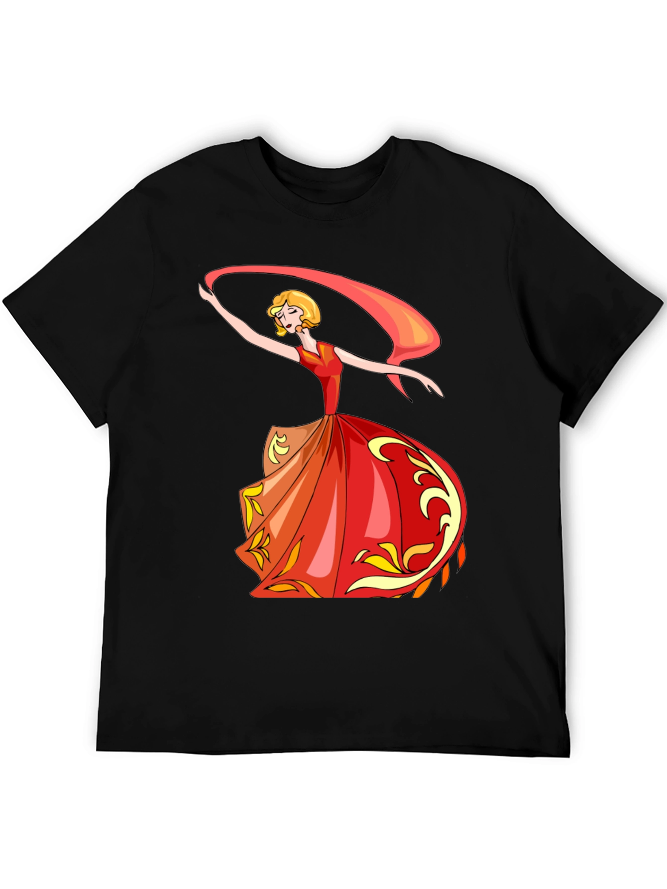 Dancing Woman Graphic Print T-Shirt