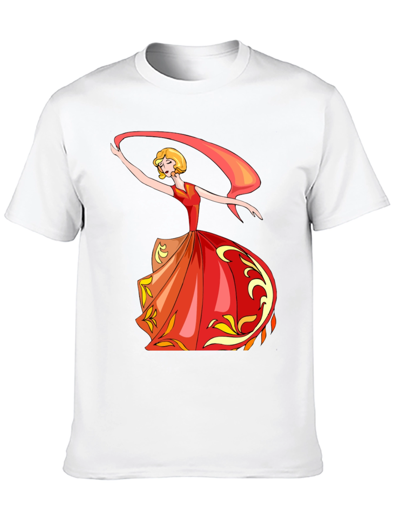 Dancing Woman Graphic Print T-Shirt