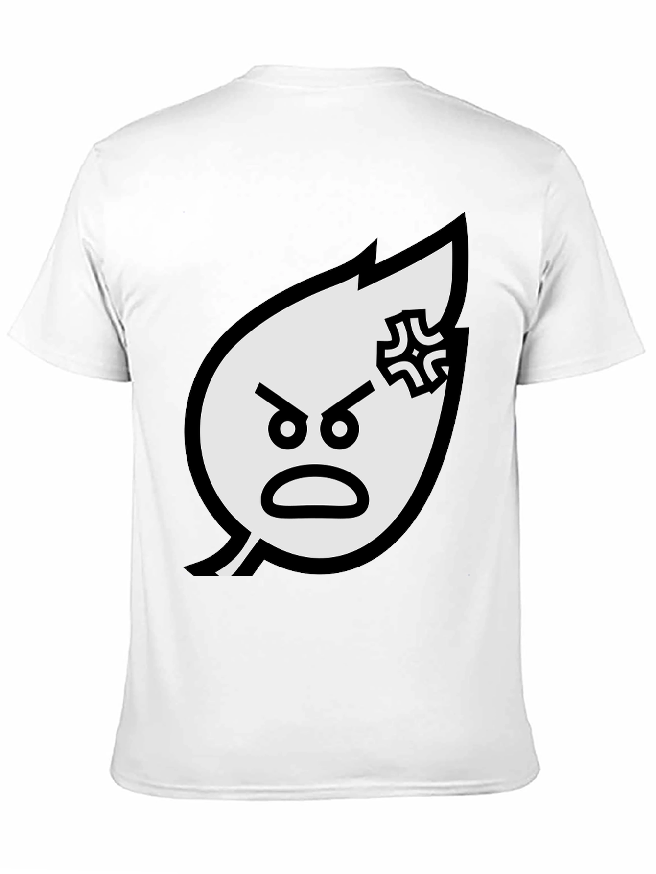 Angry Leaf Graphic Tee - Black Cotton T-Shirt
