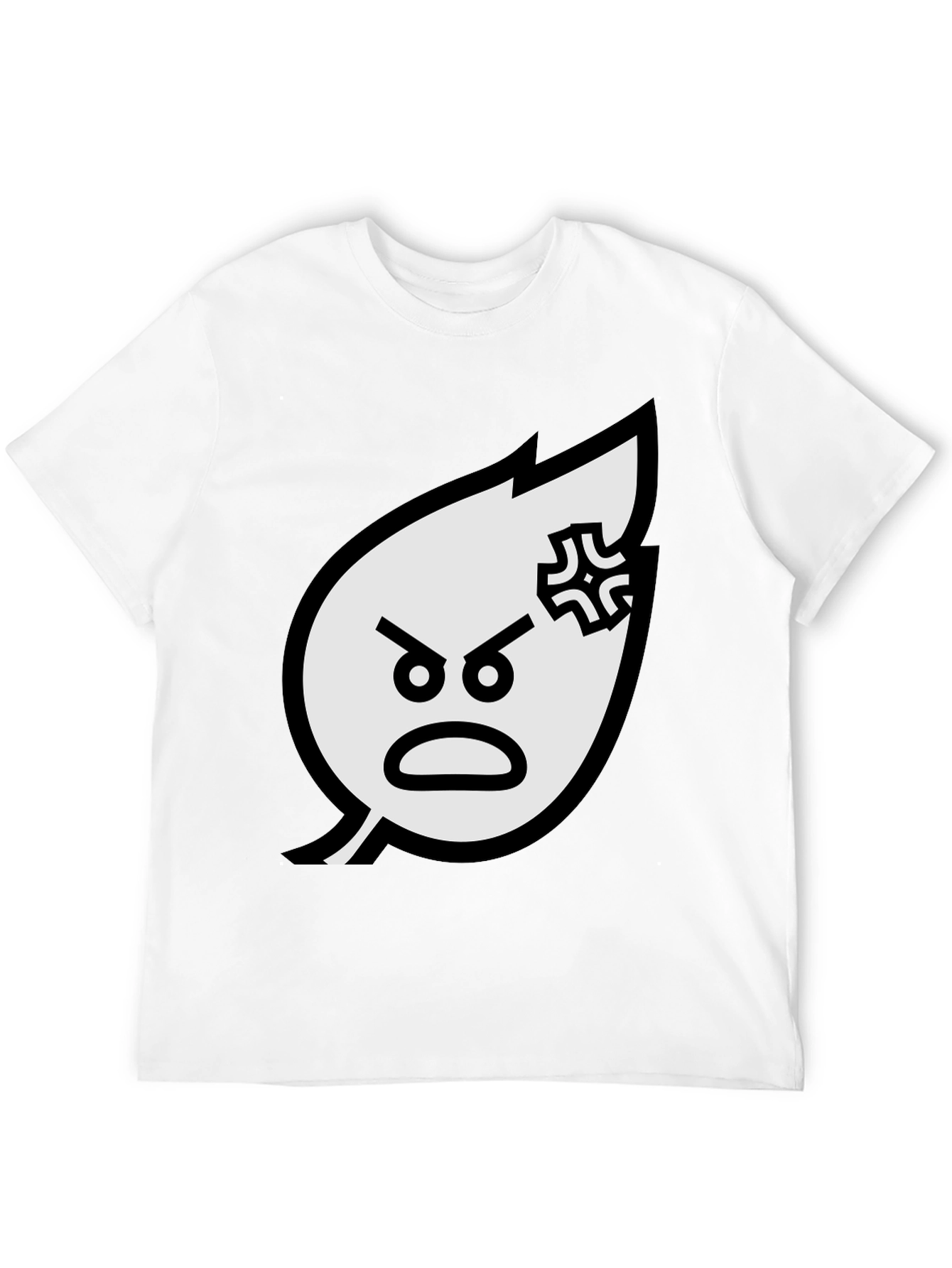 Angry Leaf Graphic Tee - Black Cotton T-Shirt