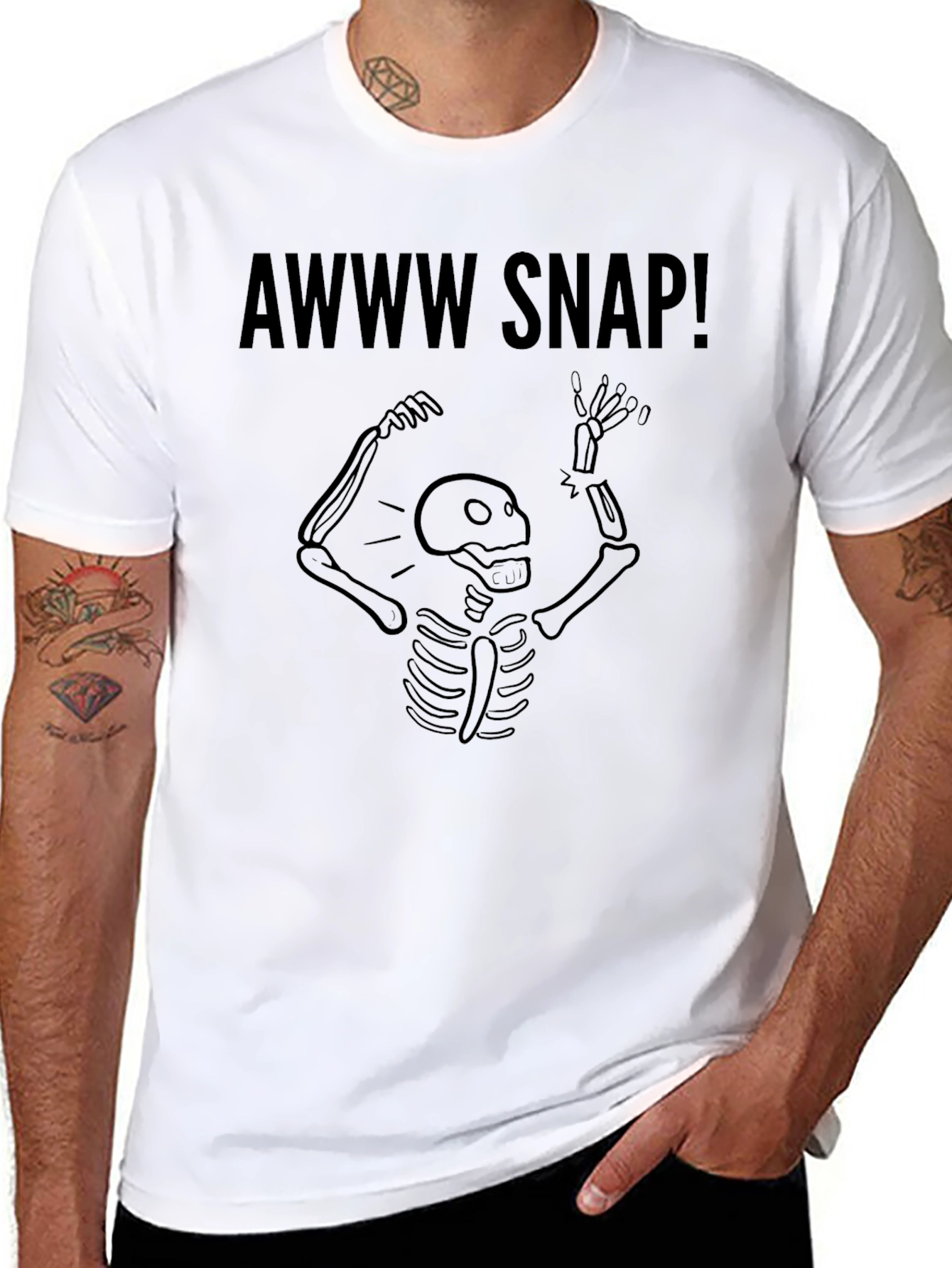 Awww Snap! Skeleton Graphic Tee