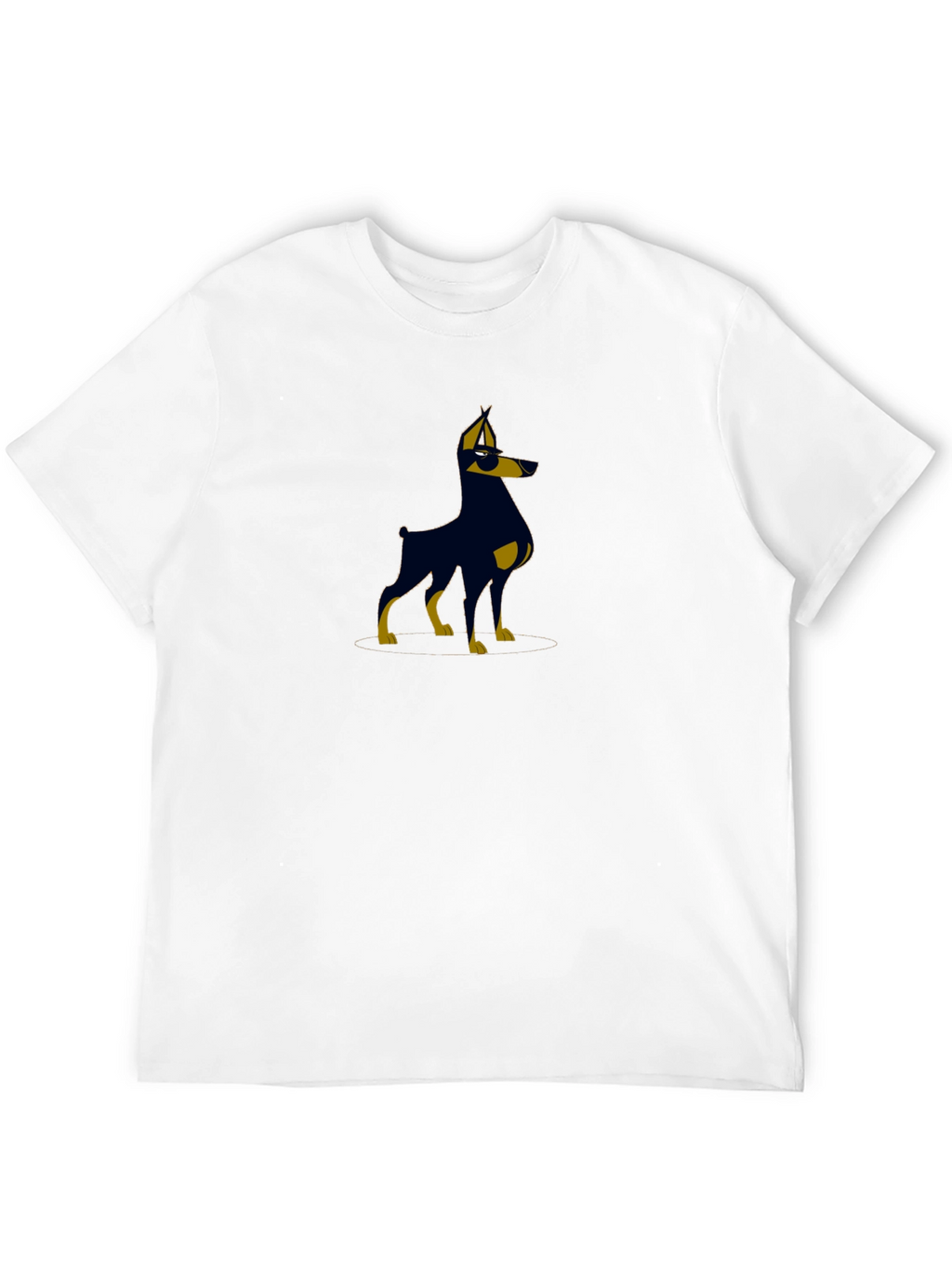 Cool Doberman Graphic Tee - Black