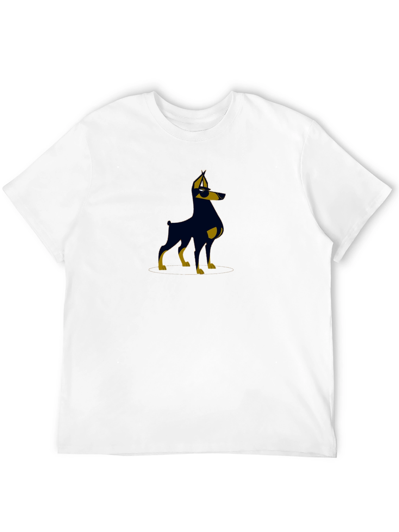 Cool Doberman Graphic Tee - Black
