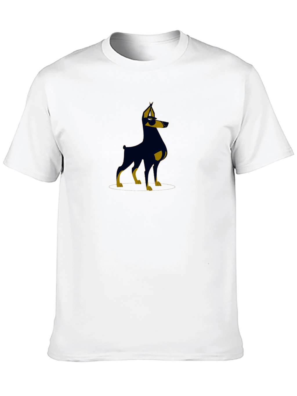 Cool Doberman Graphic Tee - Black