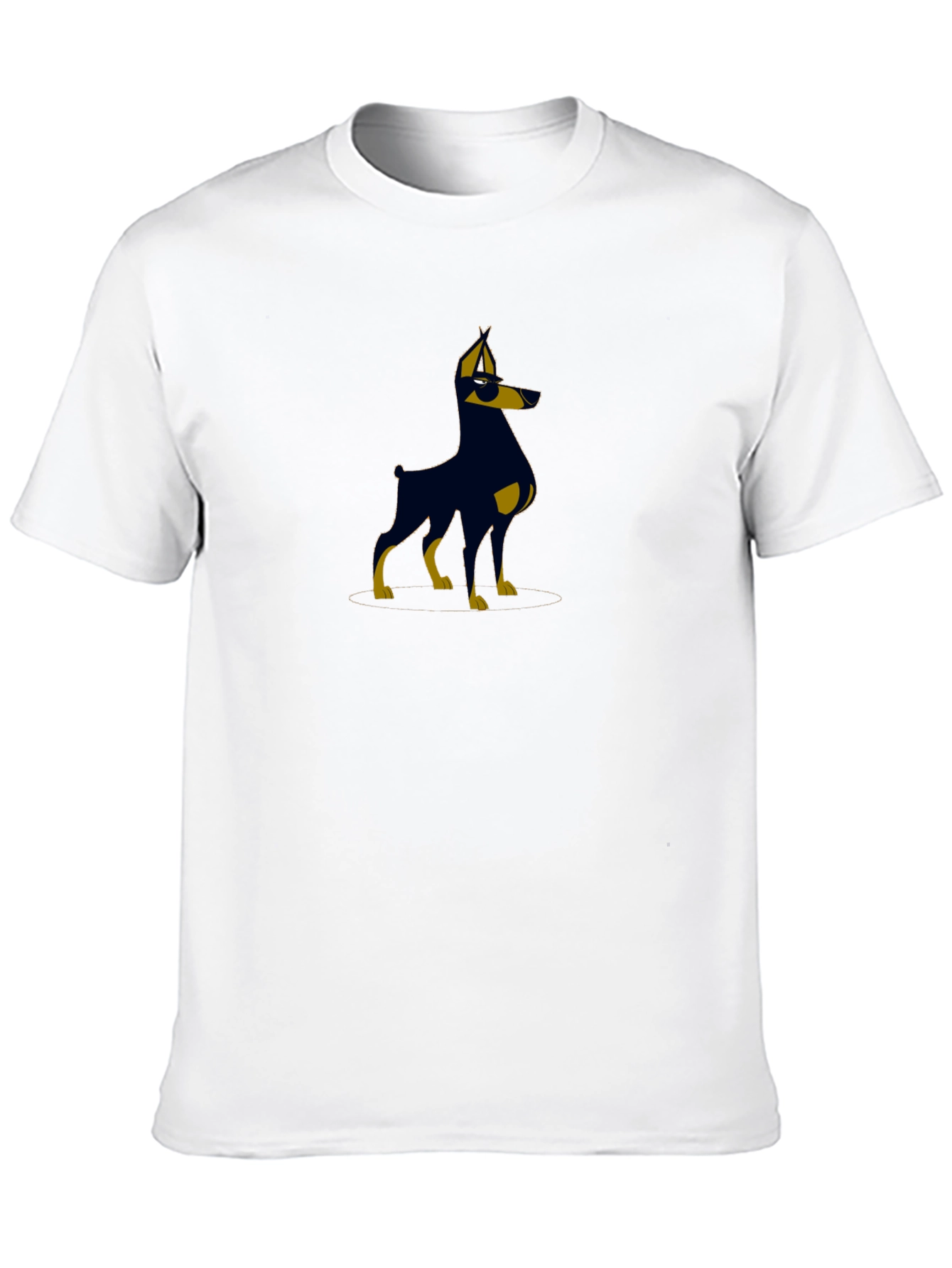 Cool Doberman Graphic Tee - Black