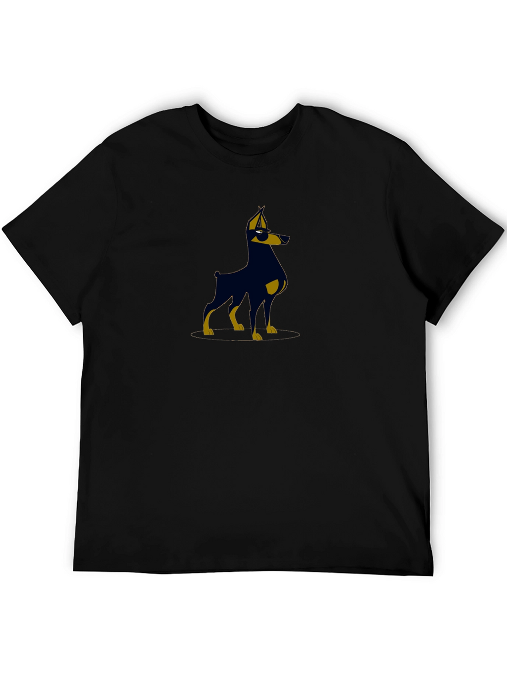 Cool Doberman Graphic Tee - Black