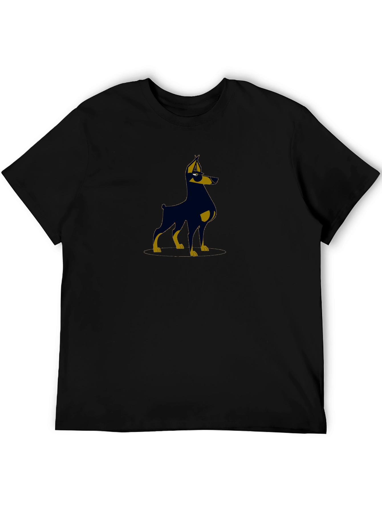 Cool Doberman Graphic Tee - Black
