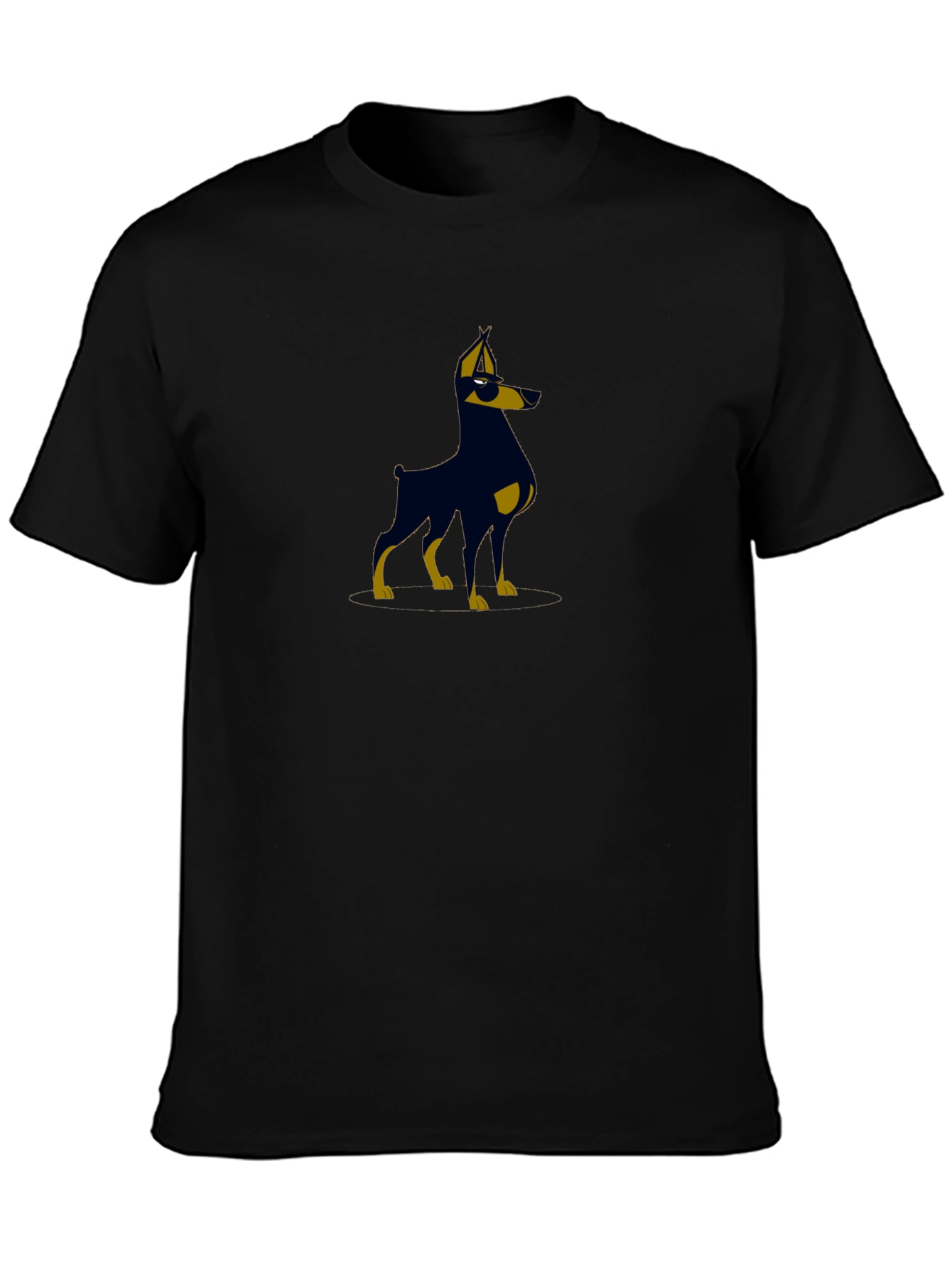 Cool Doberman Graphic Tee - Black