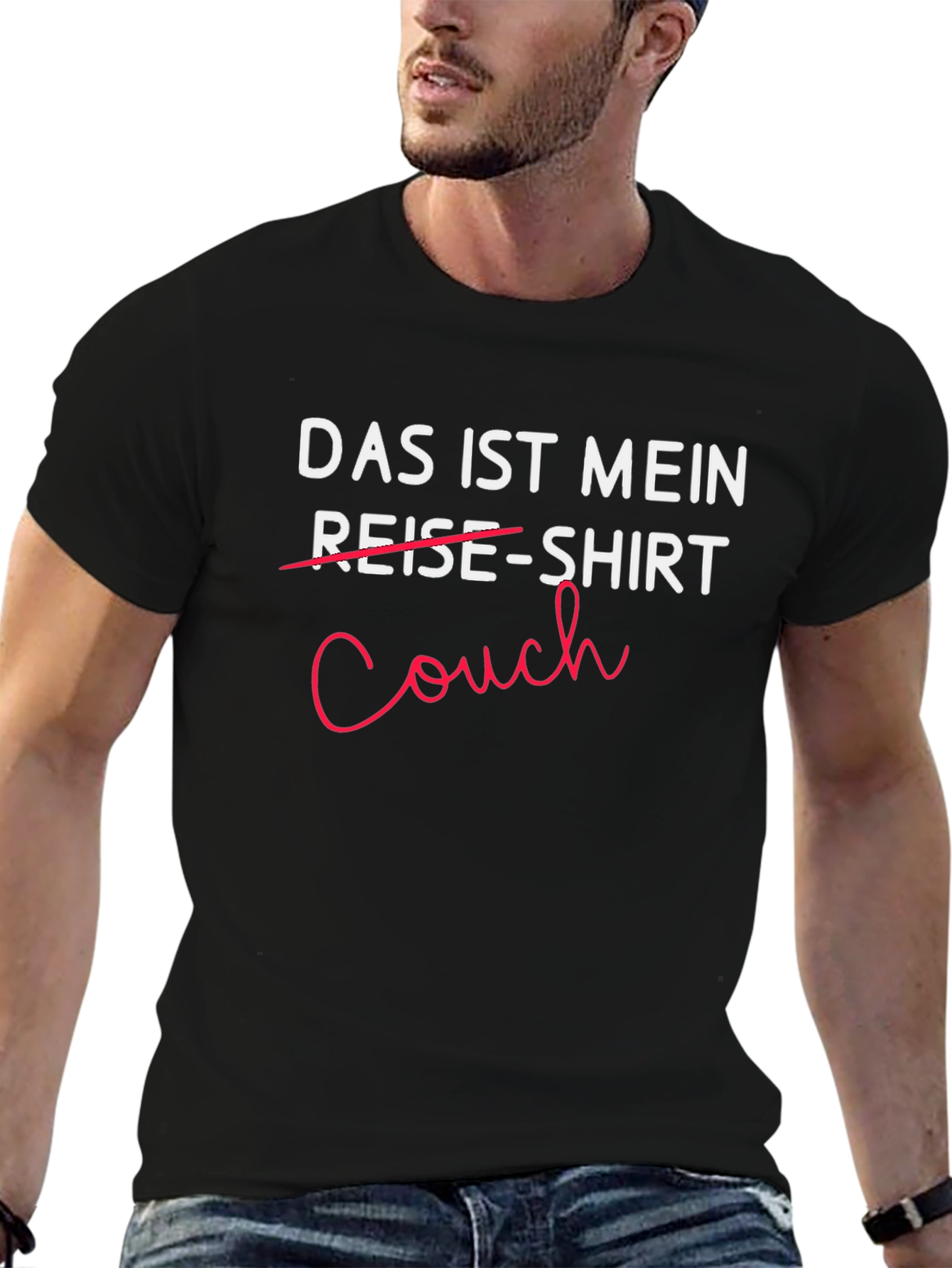 Das Ist Mein Couch-Shirt - Comfortable Black T-Shirt
