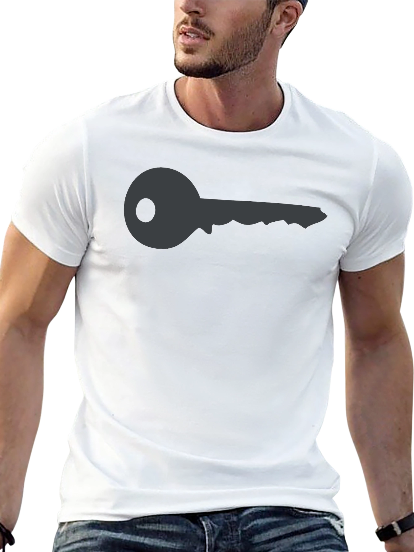 Key Graphic Black T-Shirt - Unlock Your Style!