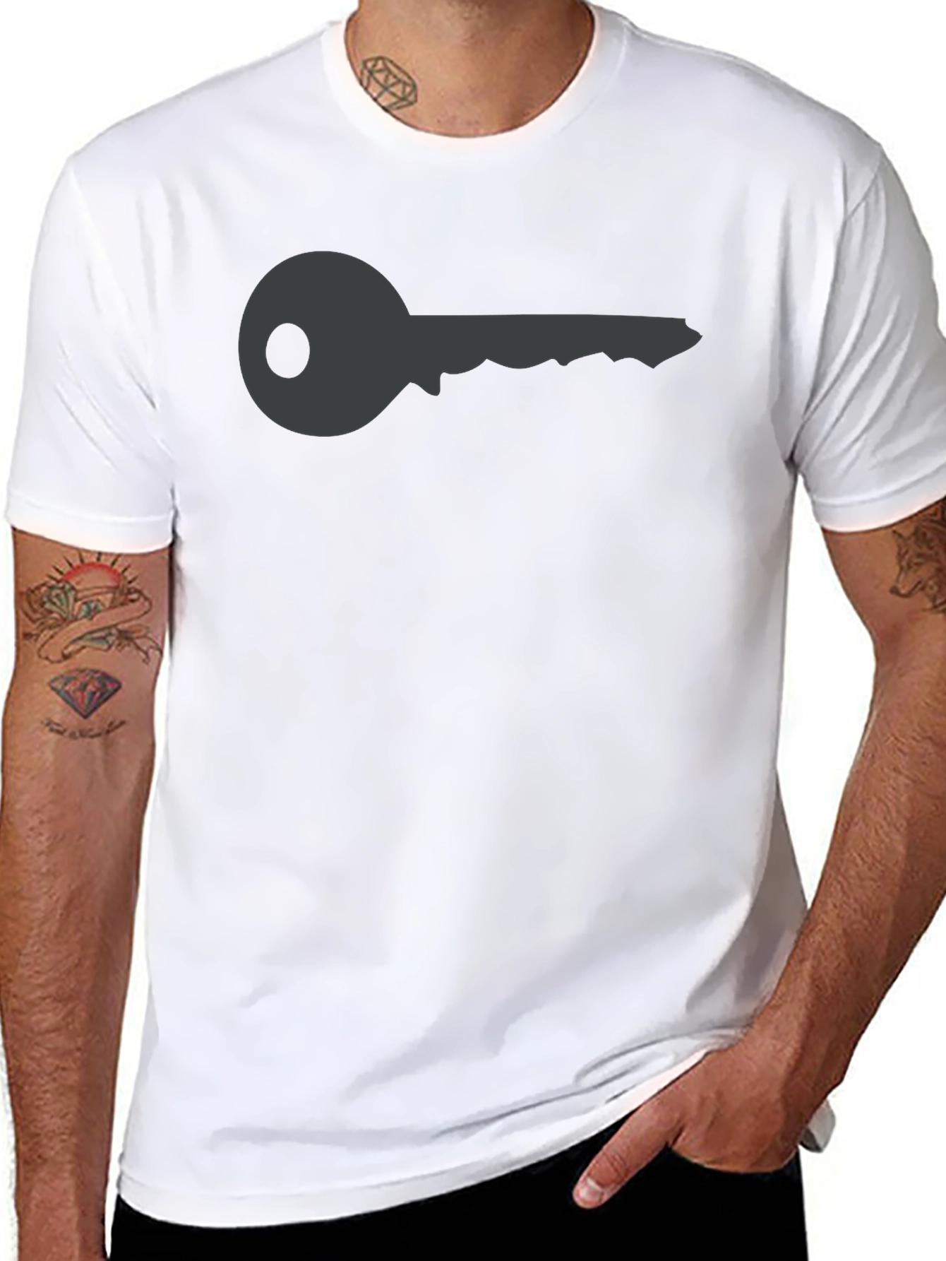 Key Graphic Black T-Shirt - Unlock Your Style!