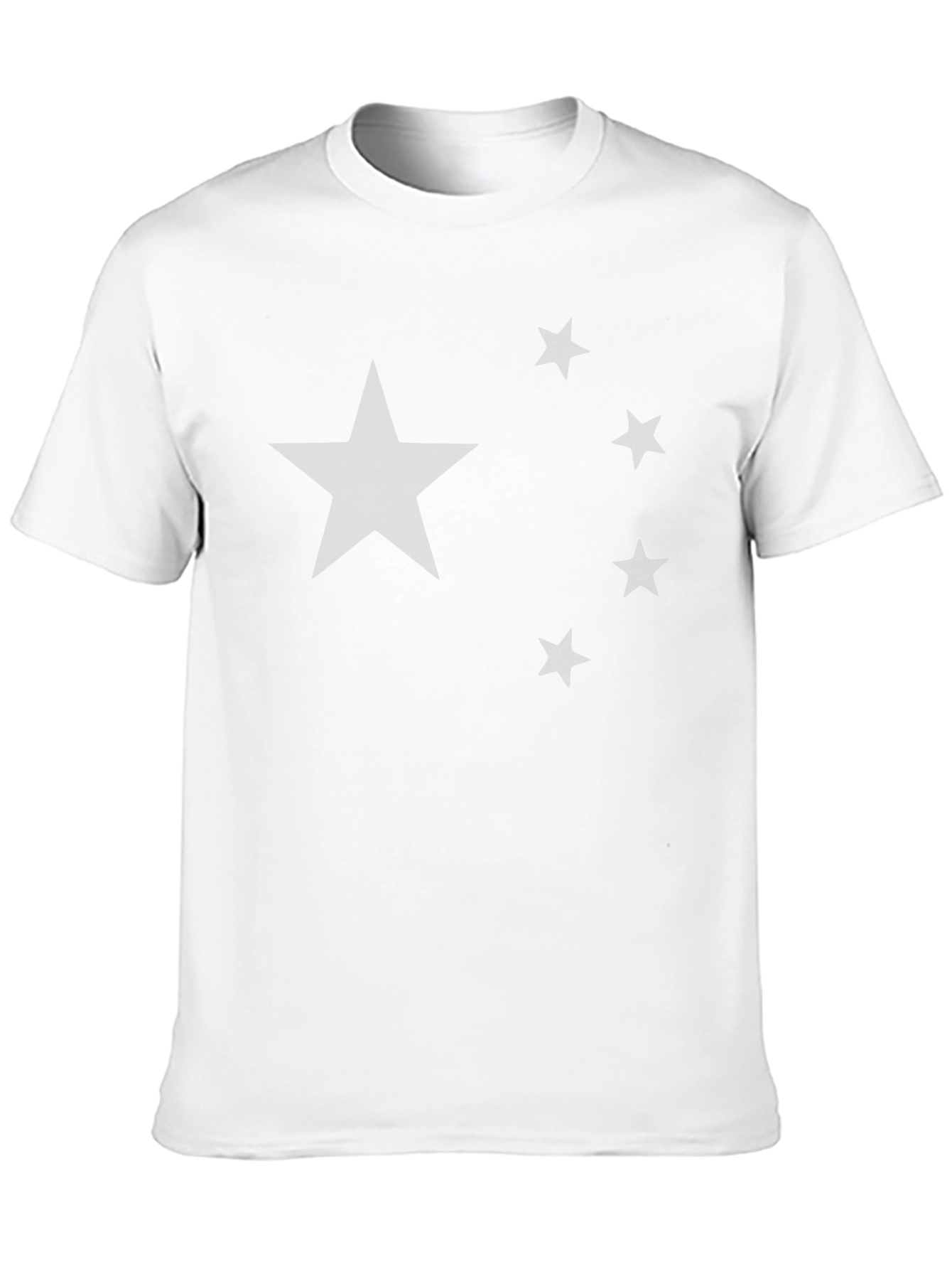 Distressed Star Graphic Tee - Black Cotton Shirt