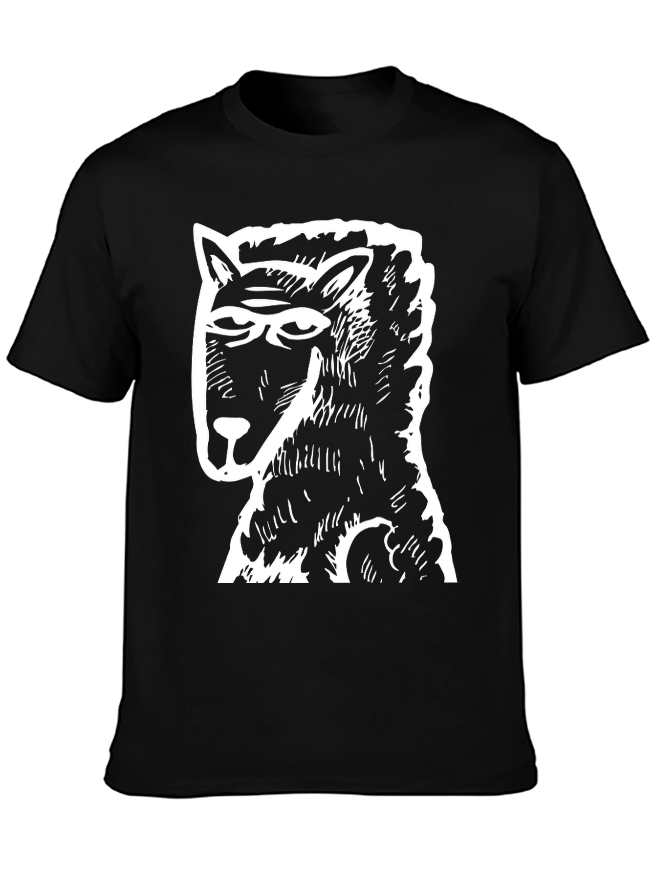 Cool Horse Graphic Tee - Black Cotton T-Shirt