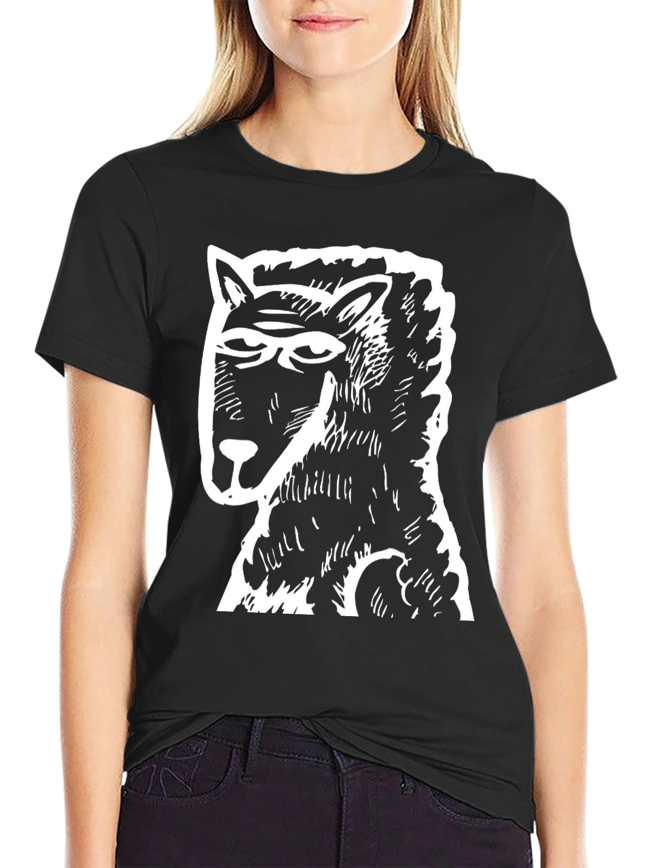 Cool Horse Graphic Tee - Black Cotton T-Shirt